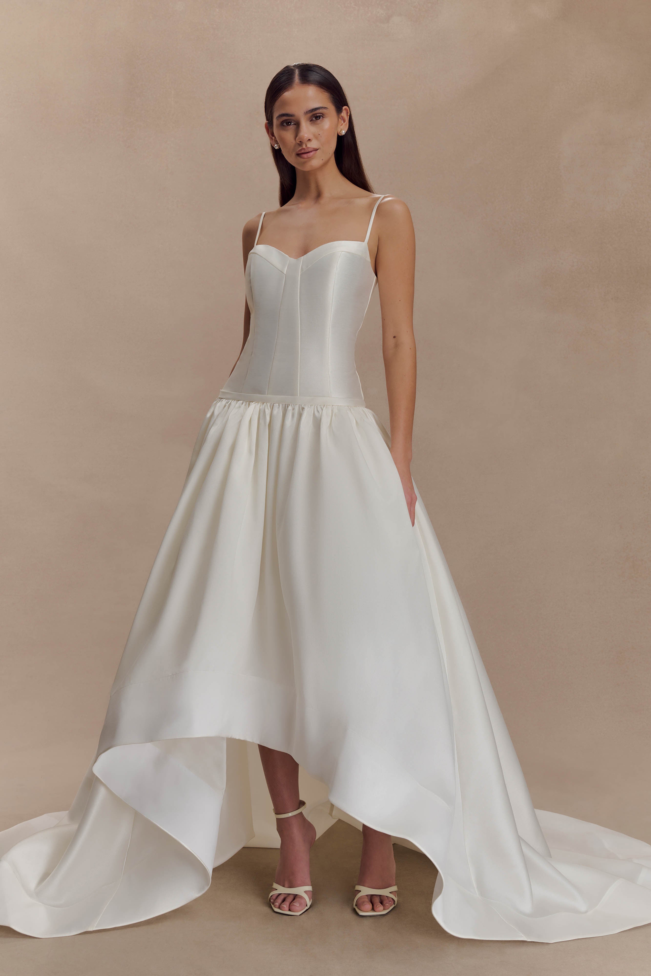 Carol Taffeta Maxi Gown - Ivory - Image 6