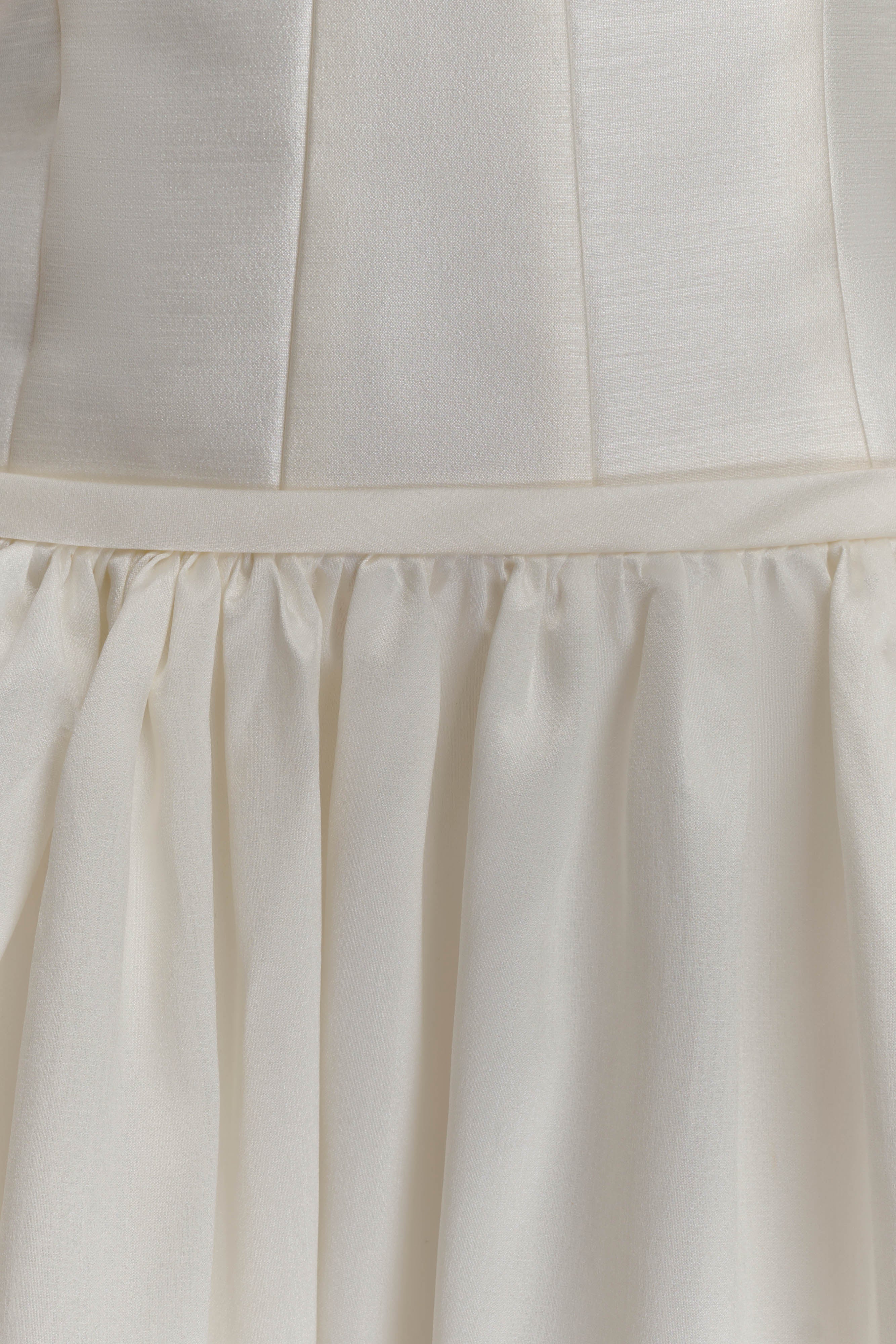 Carol Taffeta Maxi Gown - Ivory - Image 7