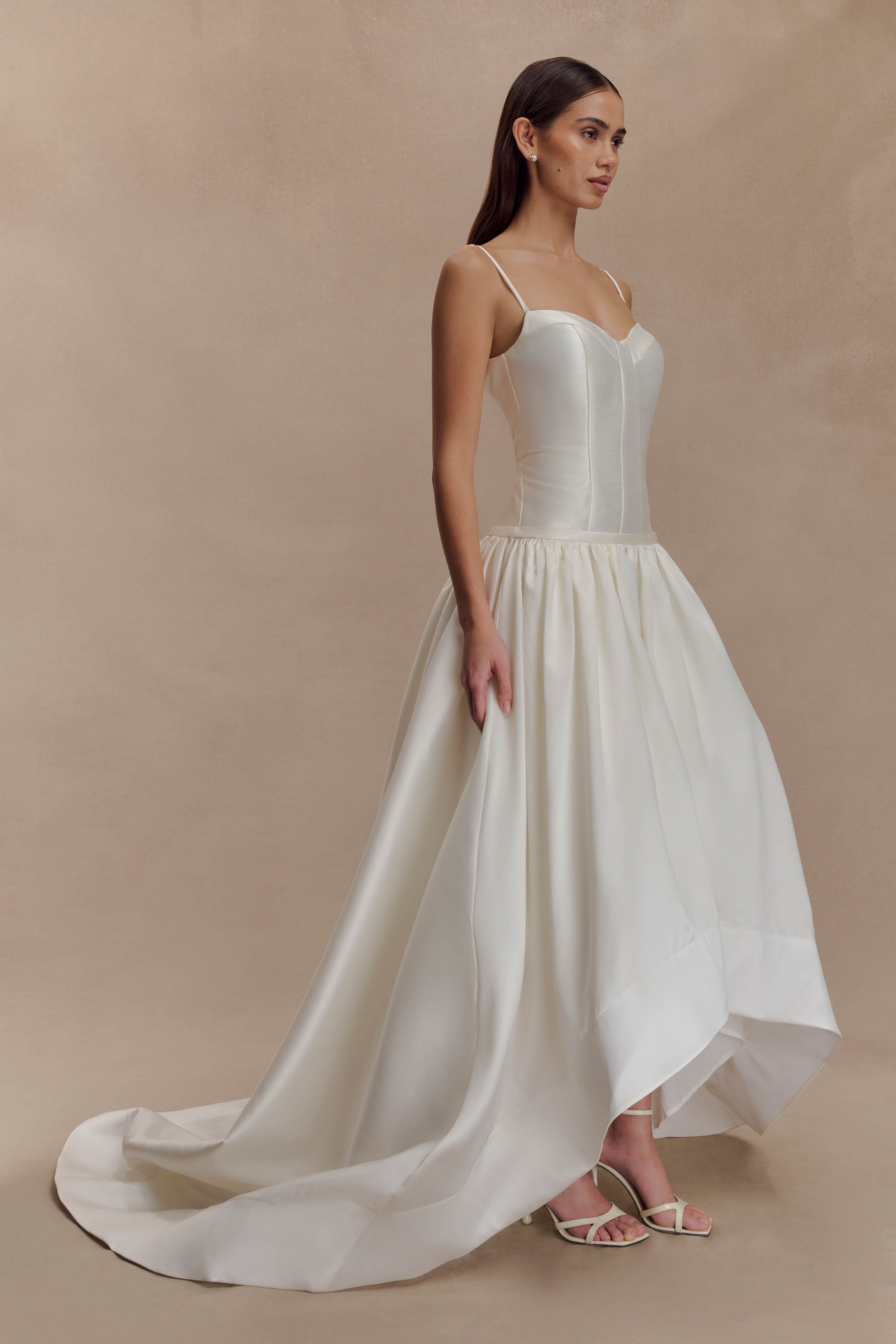Carol Taffeta Maxi Gown - Ivory - Image 4