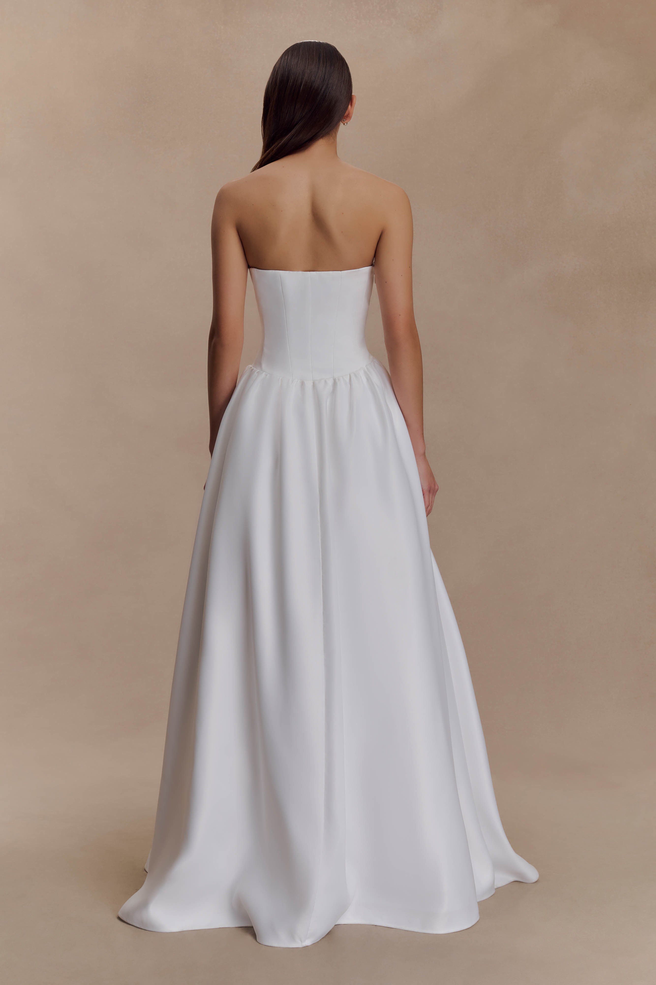 Elizabeth Strapless Corset Maxi Dress - White - Image 4