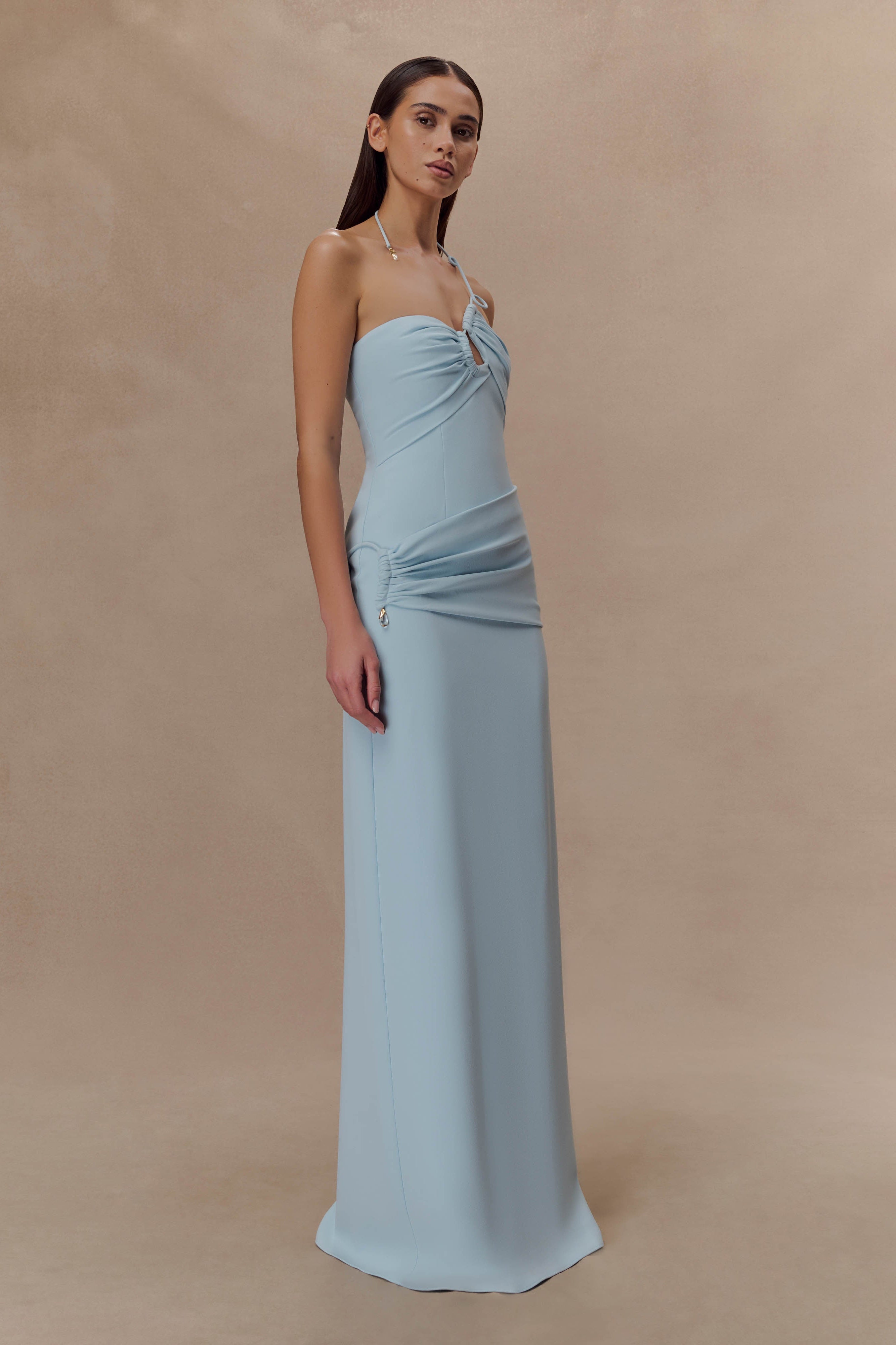Lalia Teardrop Maxi Dress - Powder Blue - Image 7