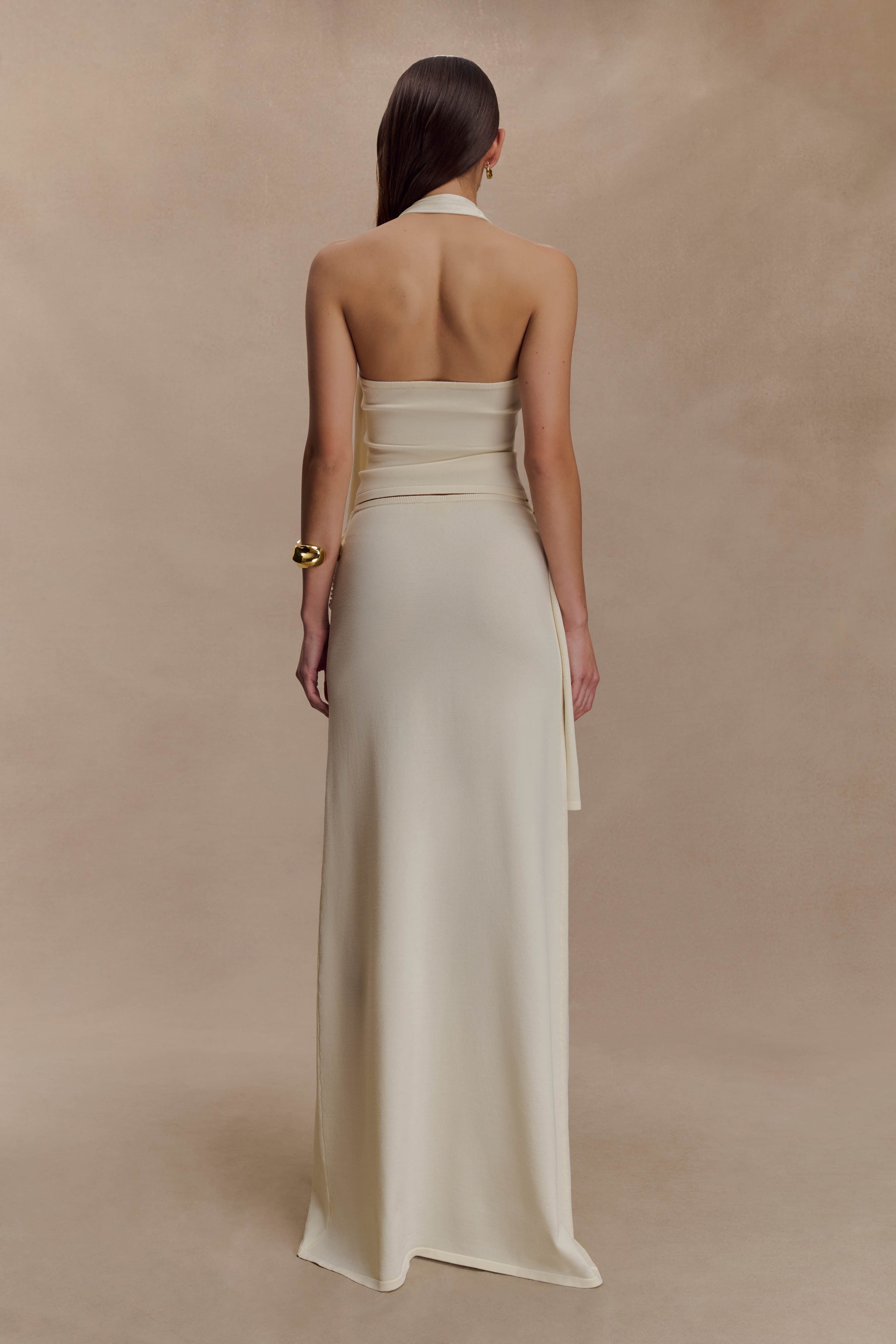 Alternative view of Bowie Low Rise Knit Maxi Skirt - Ivory