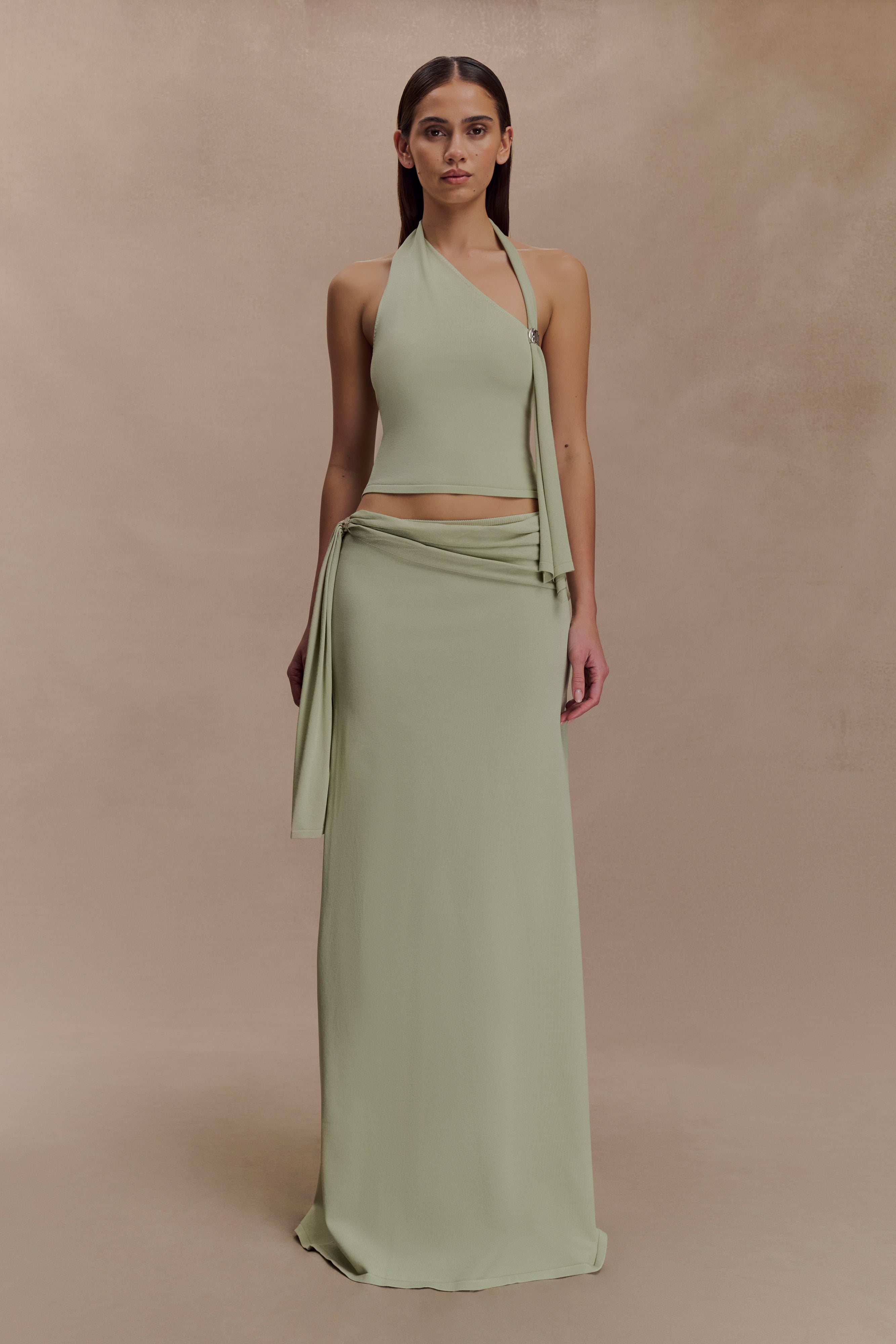 Xanthia Knit Halter Top - Pastel Green - Image 5