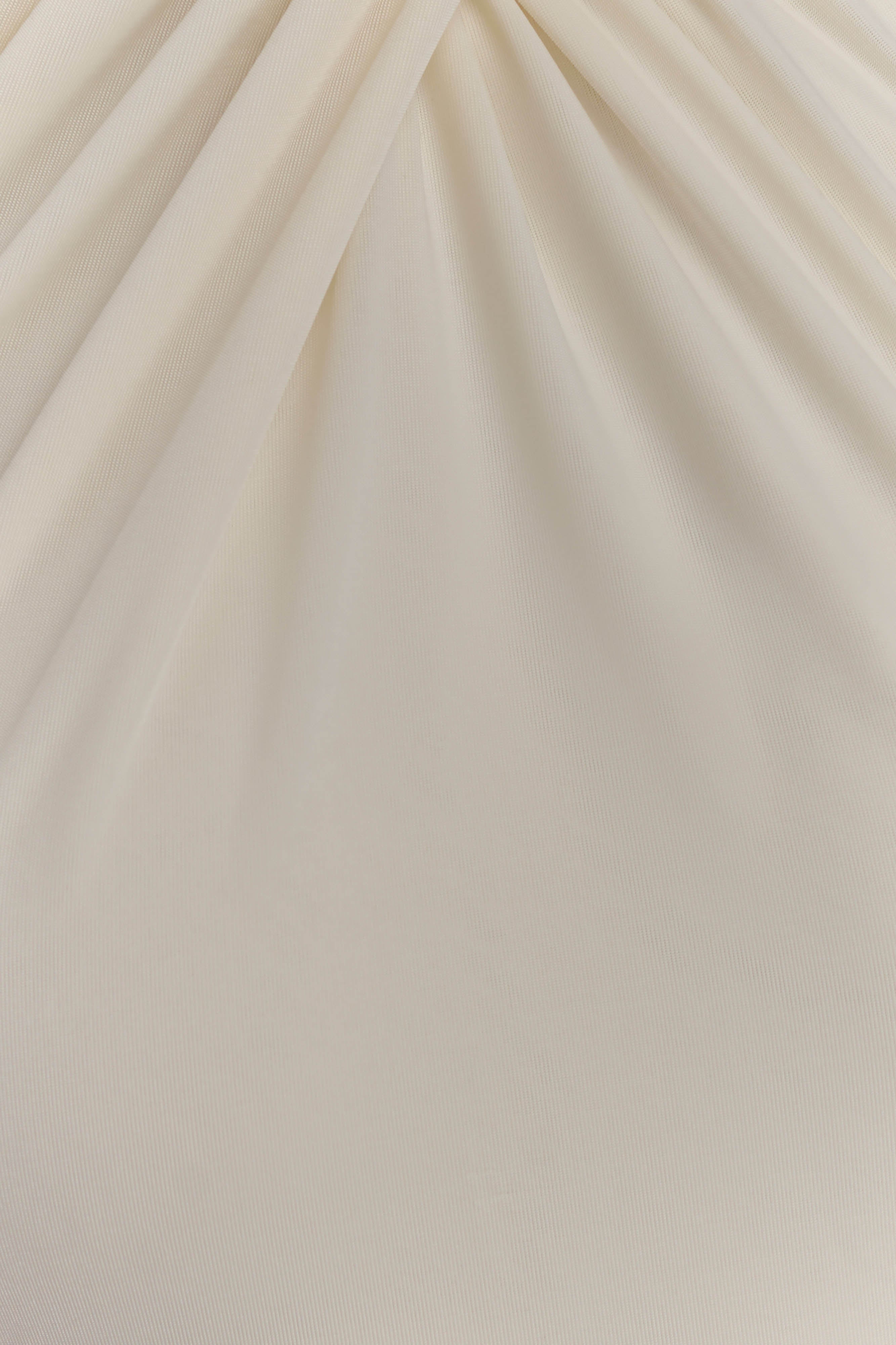 Elyna Slinky Halter Maxi Dress - Ivory - Image 6