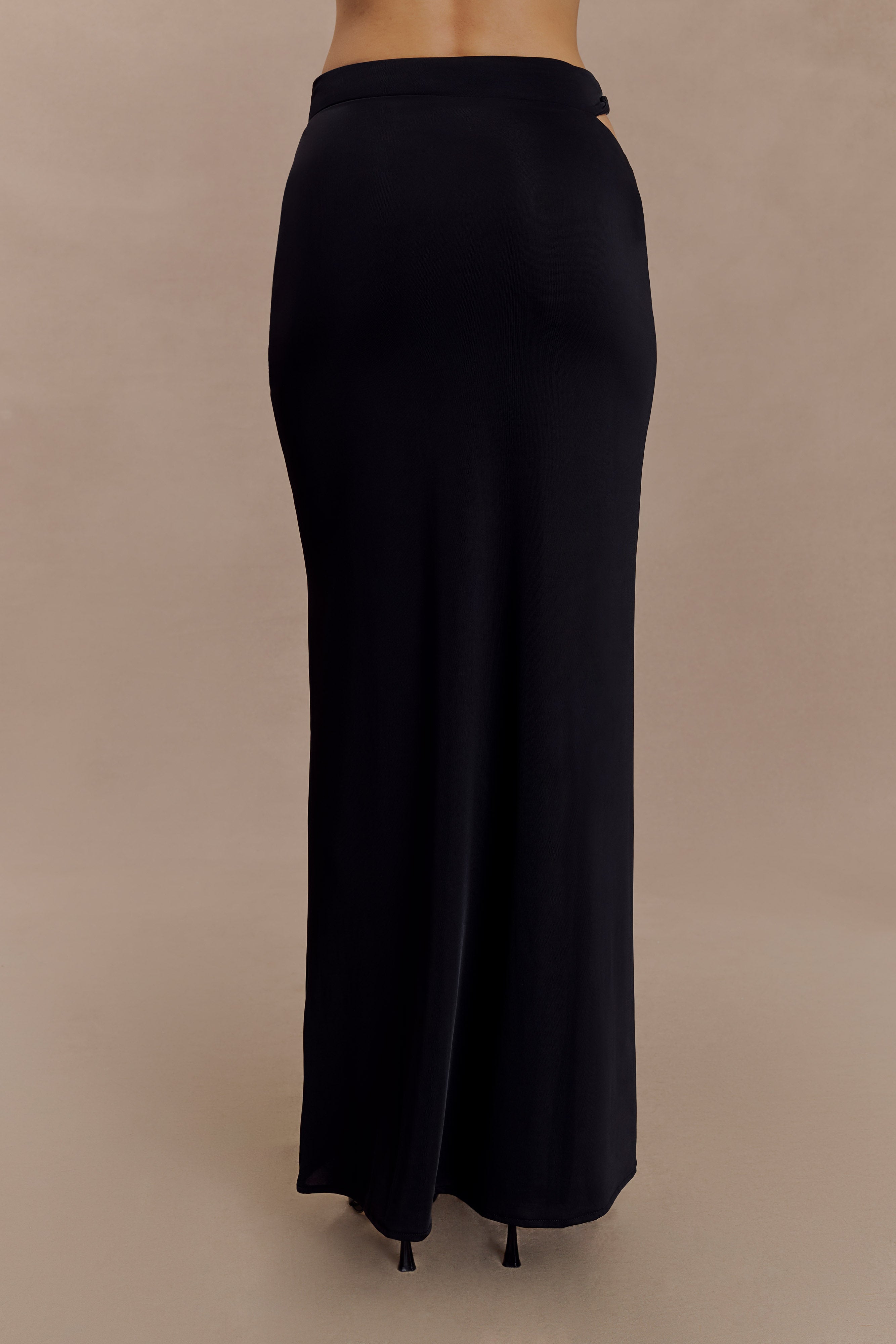 Haven Slinky Twist Midi Skirt - Black - Image 6