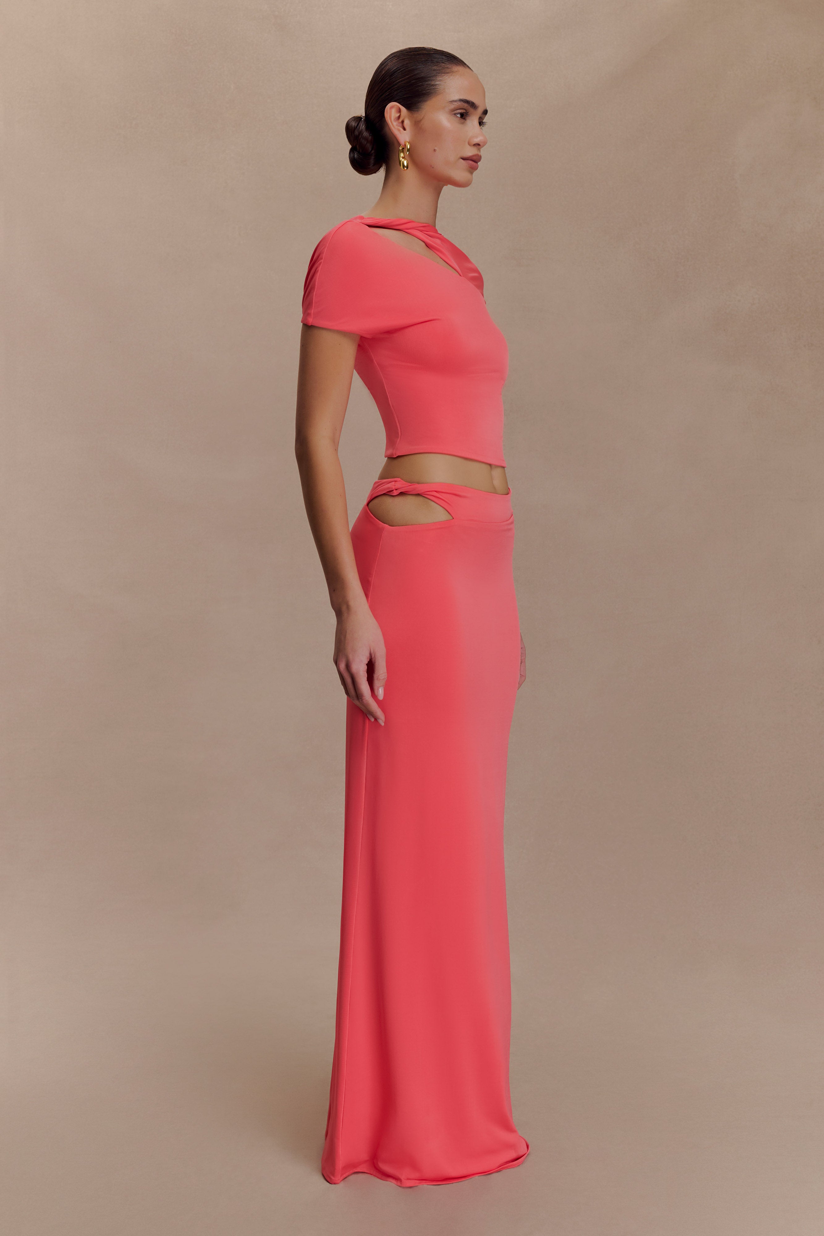 Haven Slinky Twist Top - Coral - Image 4