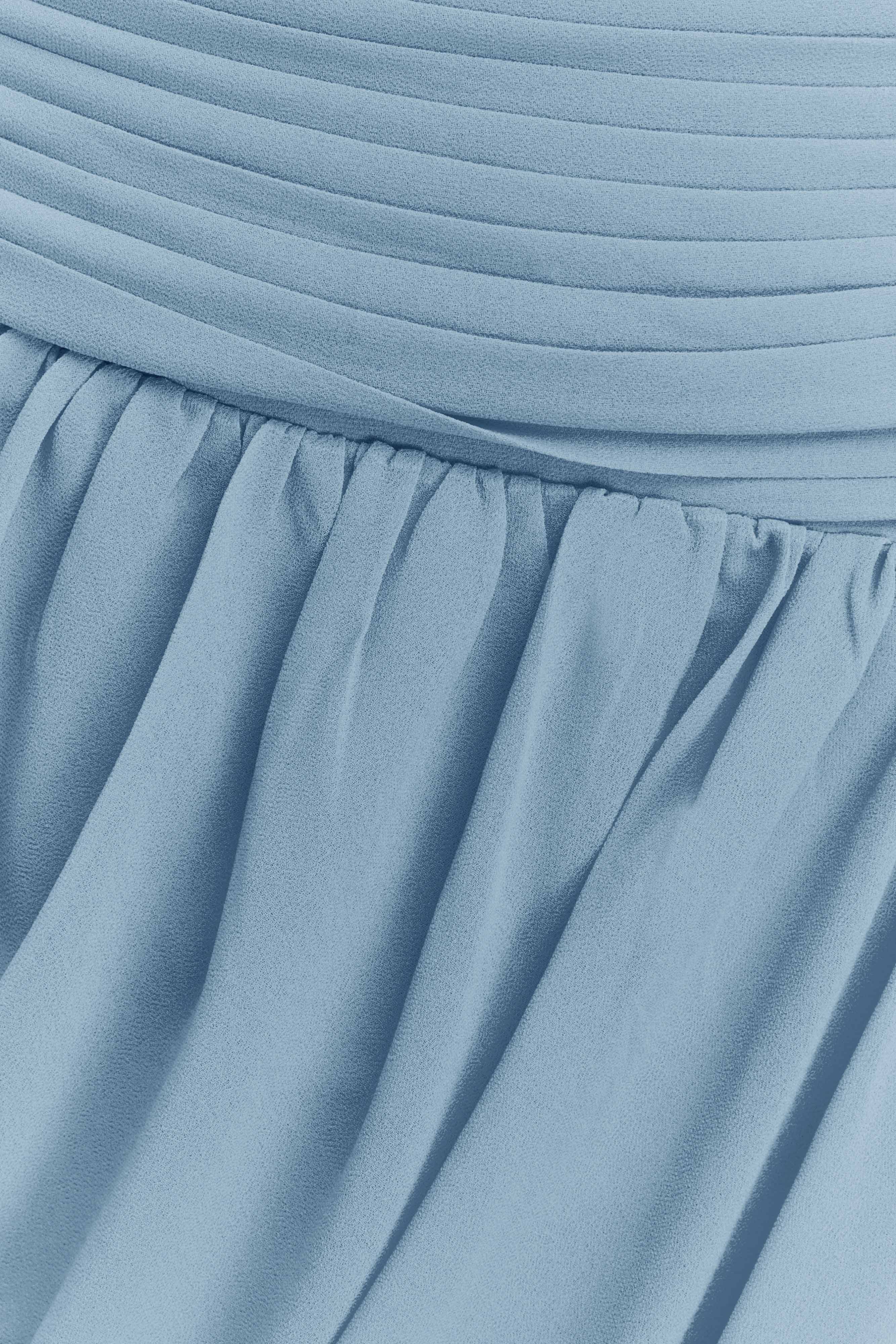 Micaela Chiffon Gathered Maxi Dress - Alaskan Blue - Image 5