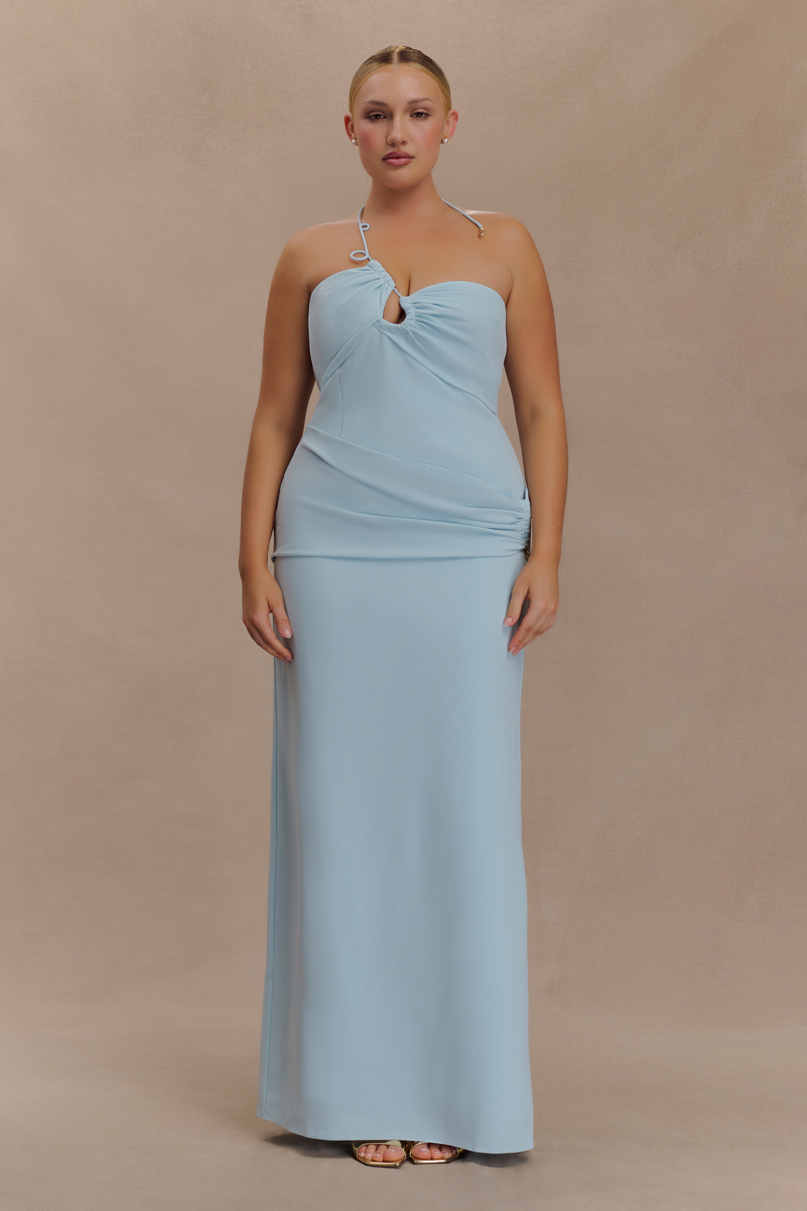 Lalia Teardrop Maxi Dress - Powder Blue - Image 4