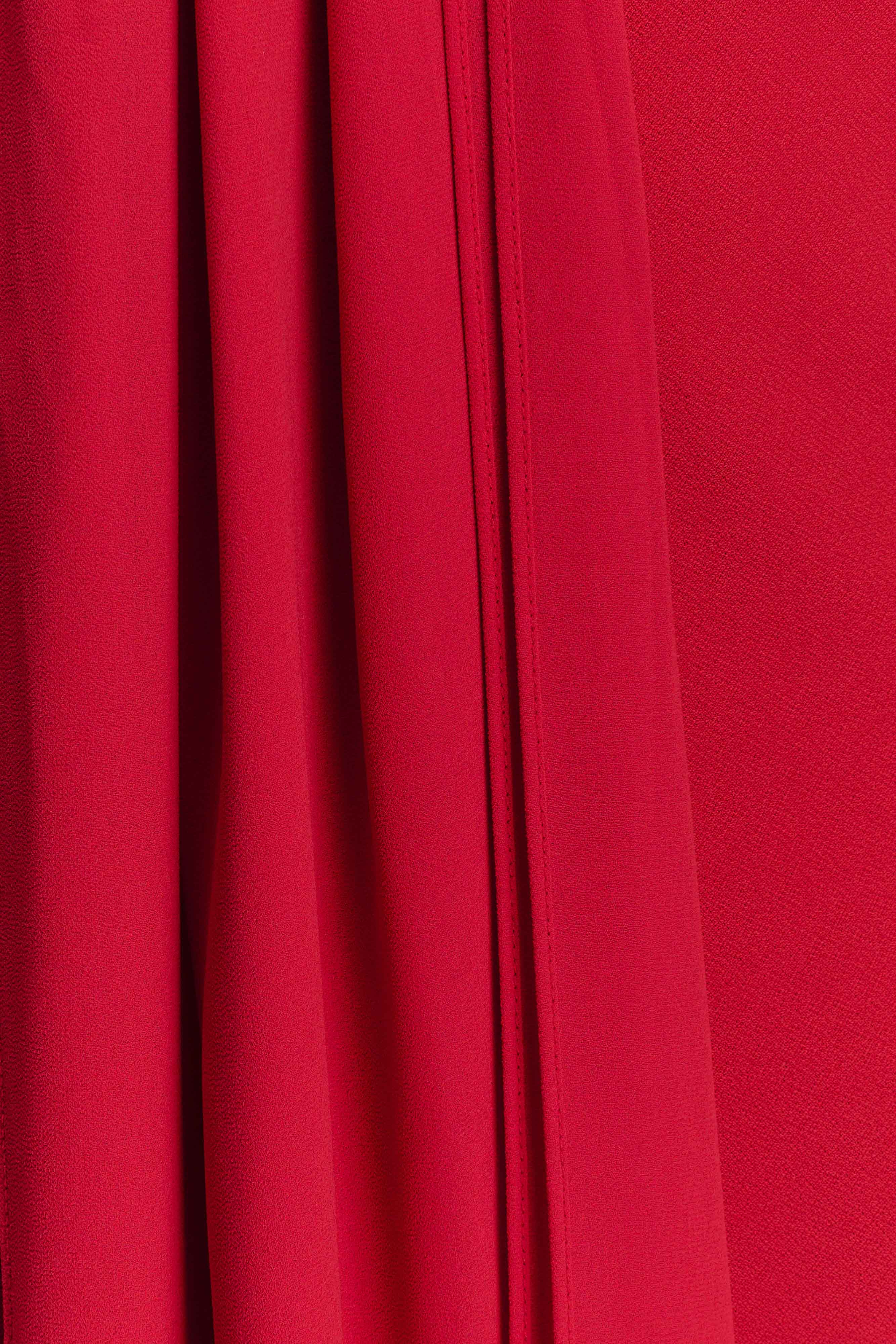 Philippa Knotted Crepe Maxi Dress - Ruby - Image 9