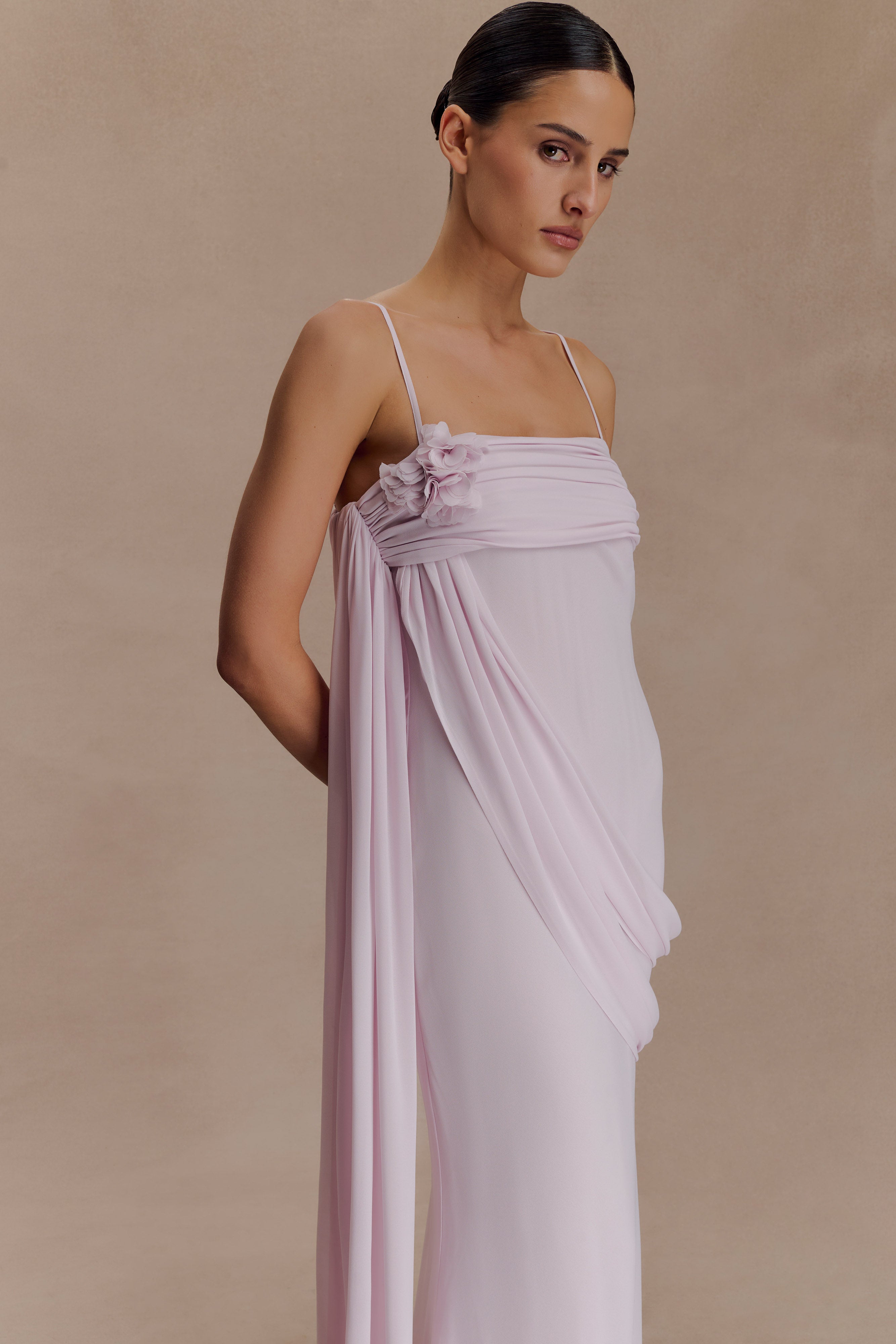 Leena Chiffon Maxi Dress - Light Lilac - Image 7