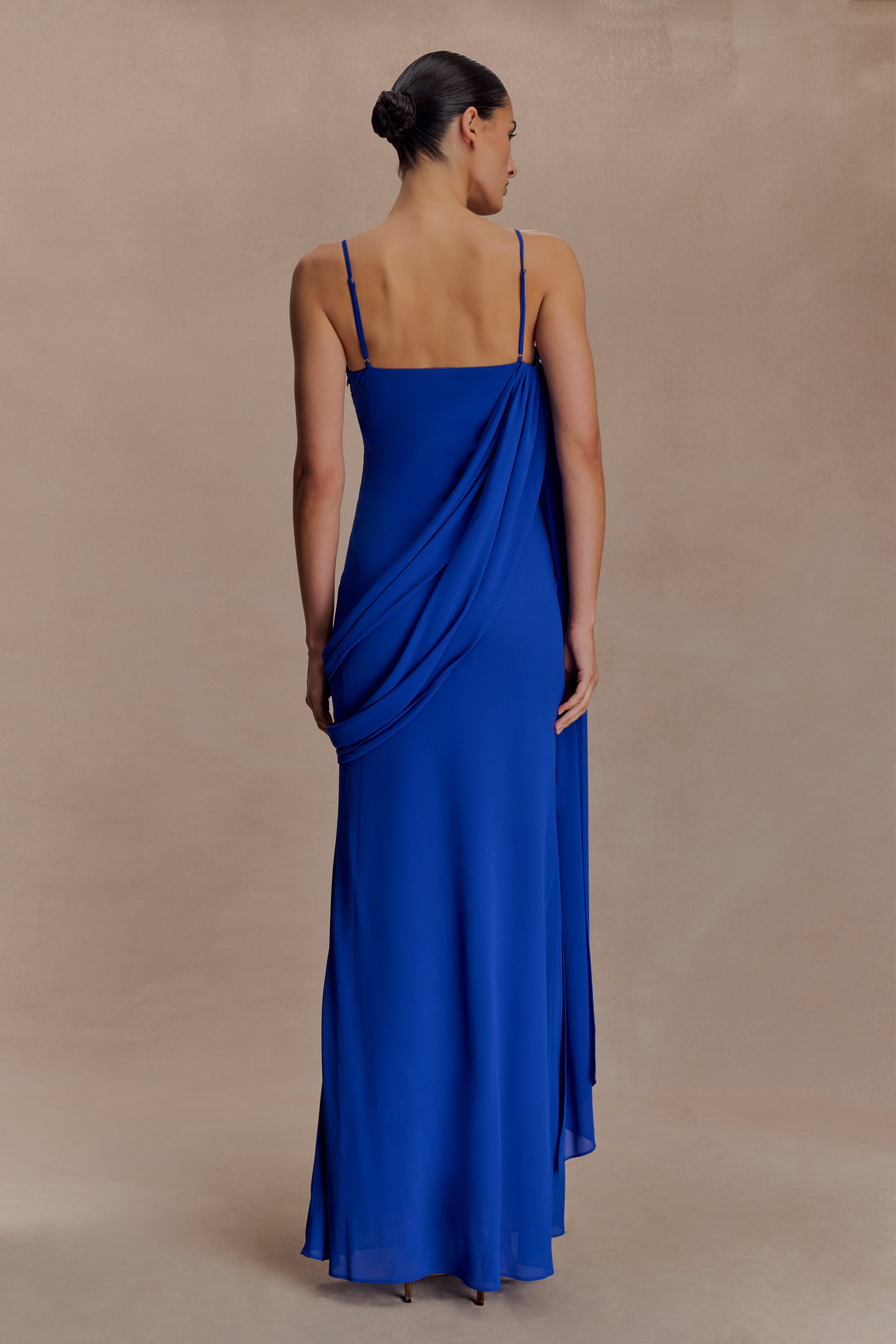 Alternative view of Leena Chiffon Maxi Dress - Cobalt