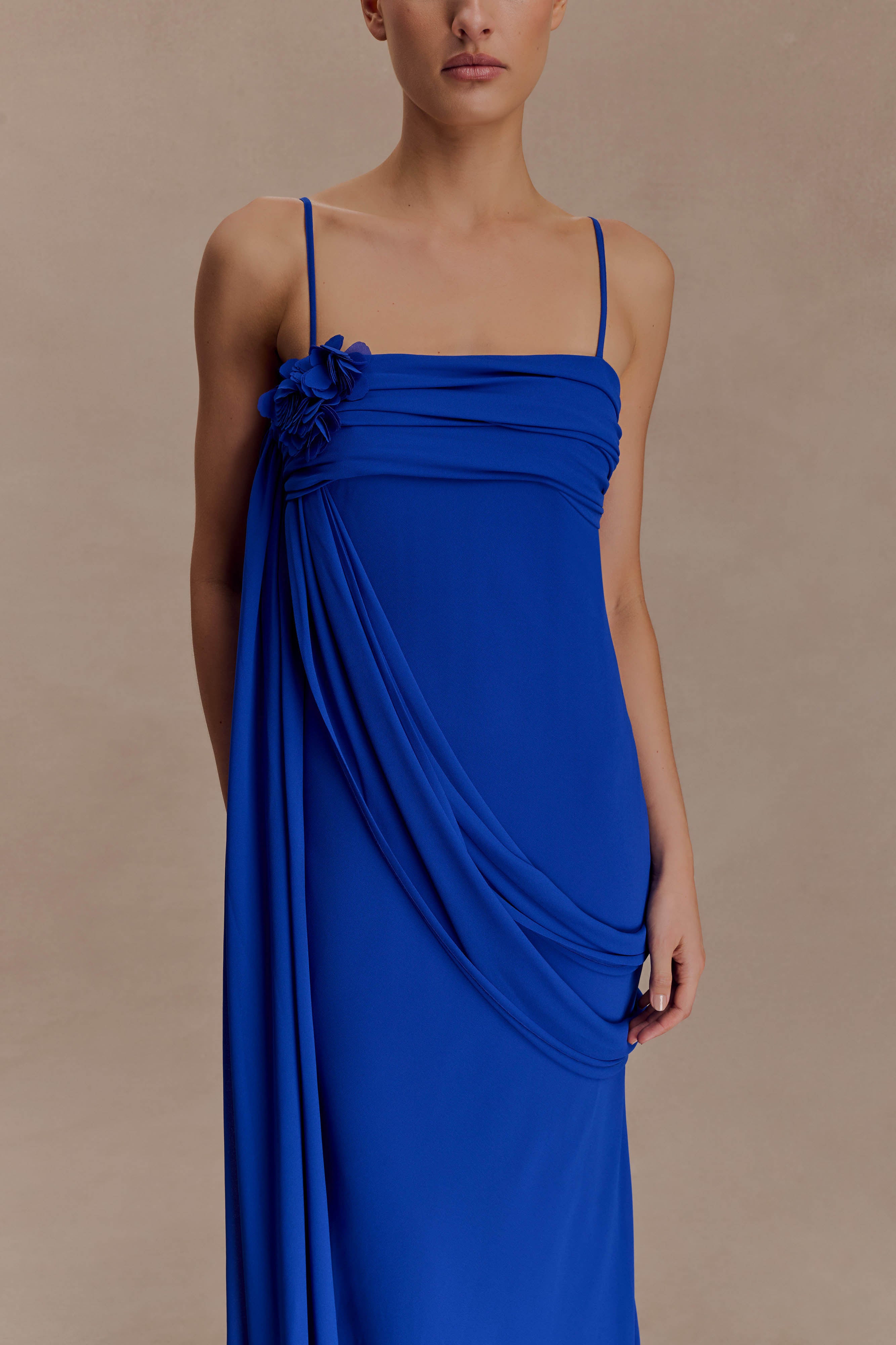 Leena Chiffon Maxi Dress - Cobalt - Image 6
