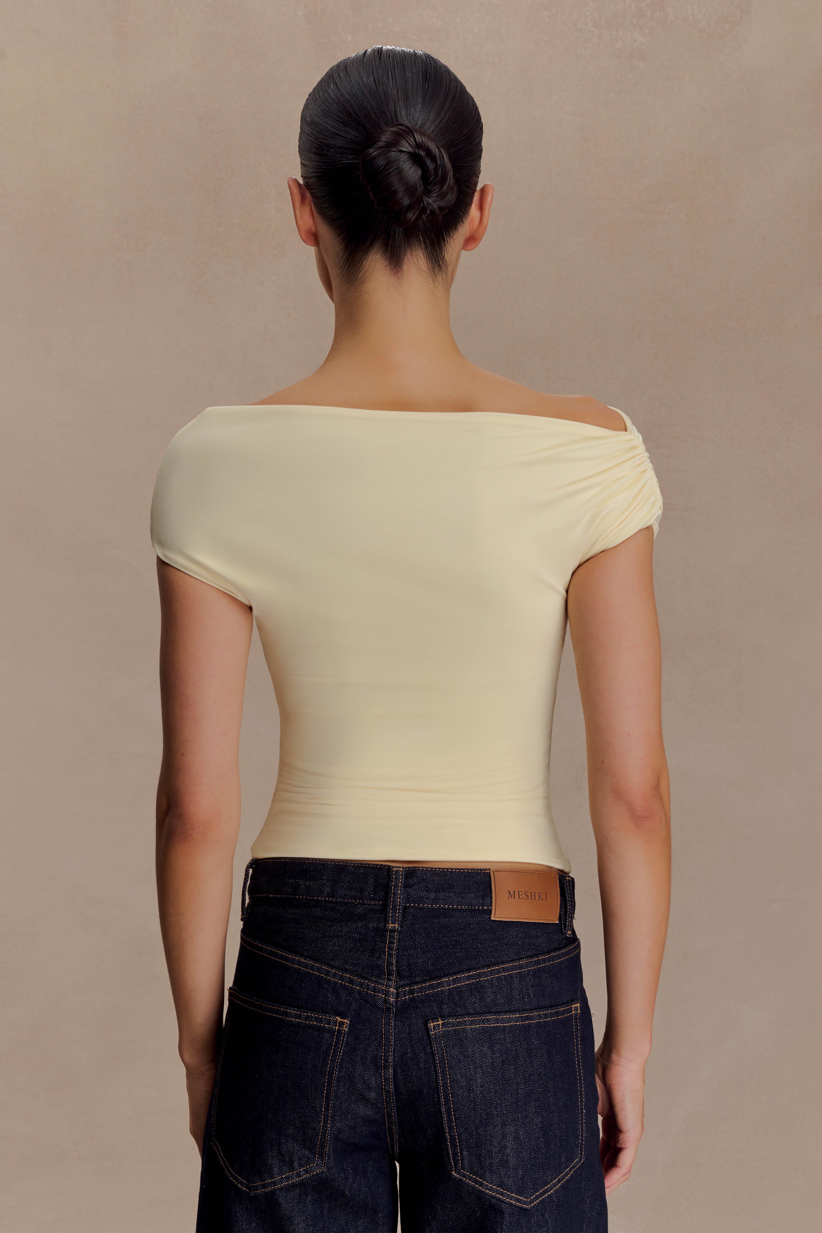 Kinsley Slinky Top With Hardware - Pale Lemon - Image 4