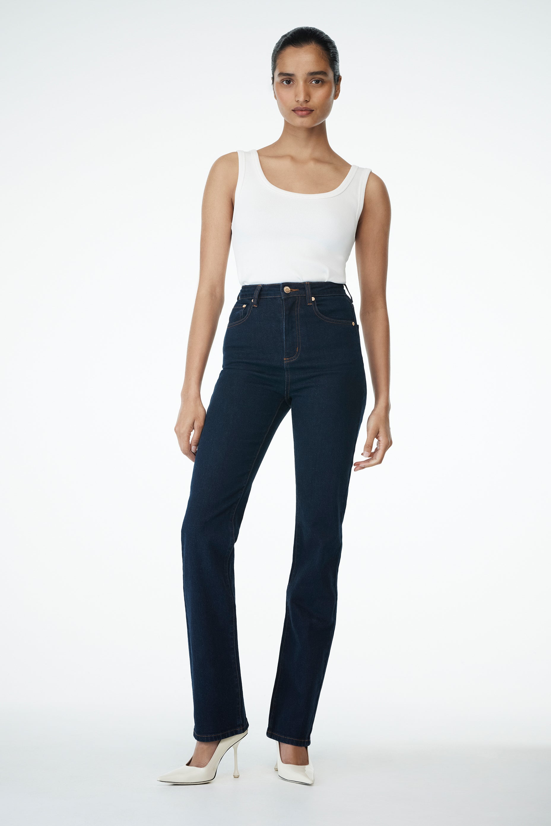 Alternative view of Janessa Skinny Denim Jeans- Indigo Blue