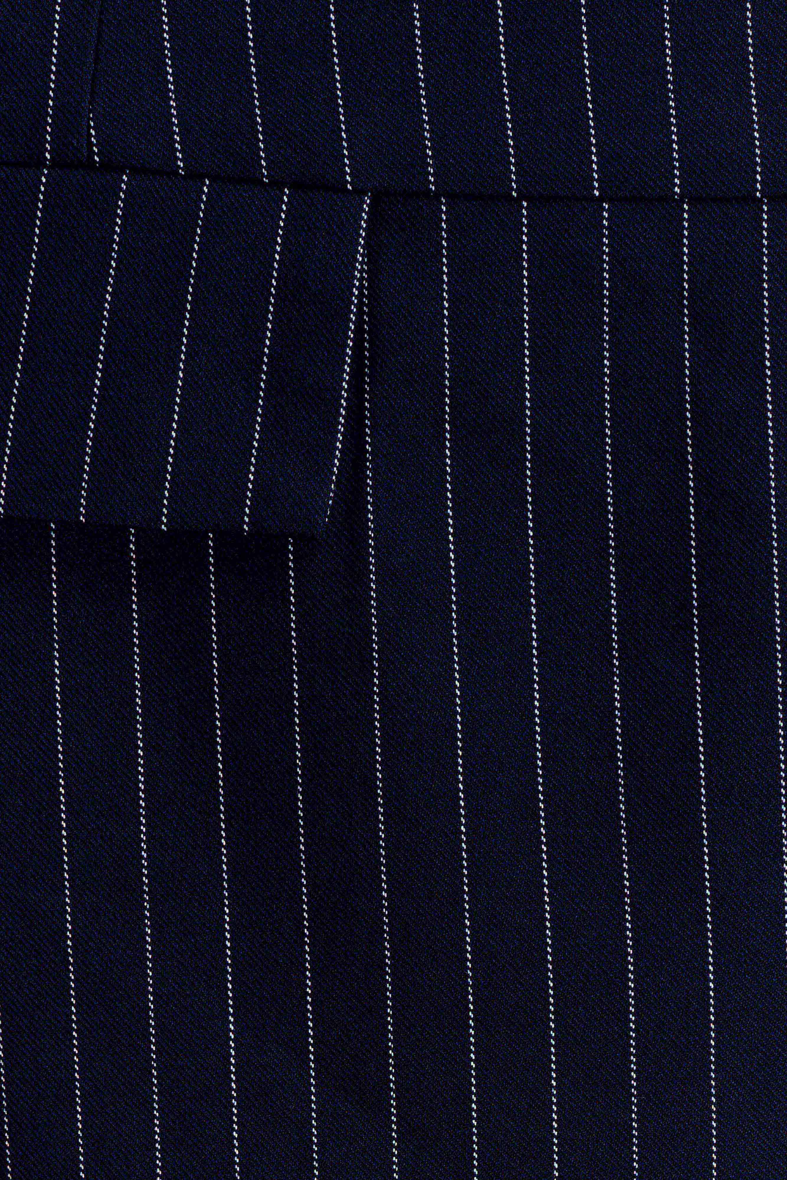 Cassie Column Maxi Skirt - Navy Pinstripe - Image 7