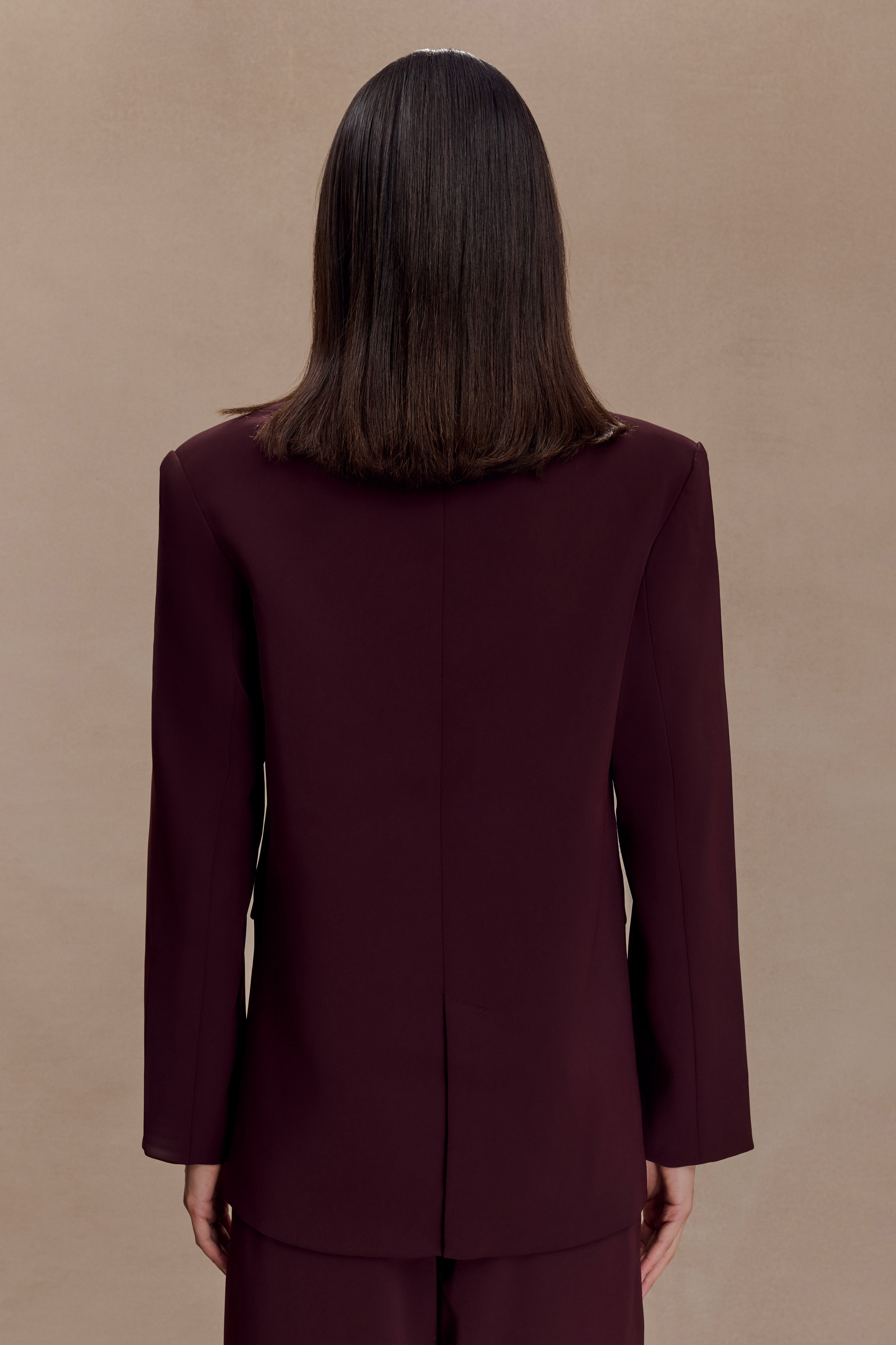 Alternative view of Mateo Oversized Blazer - Mahogany