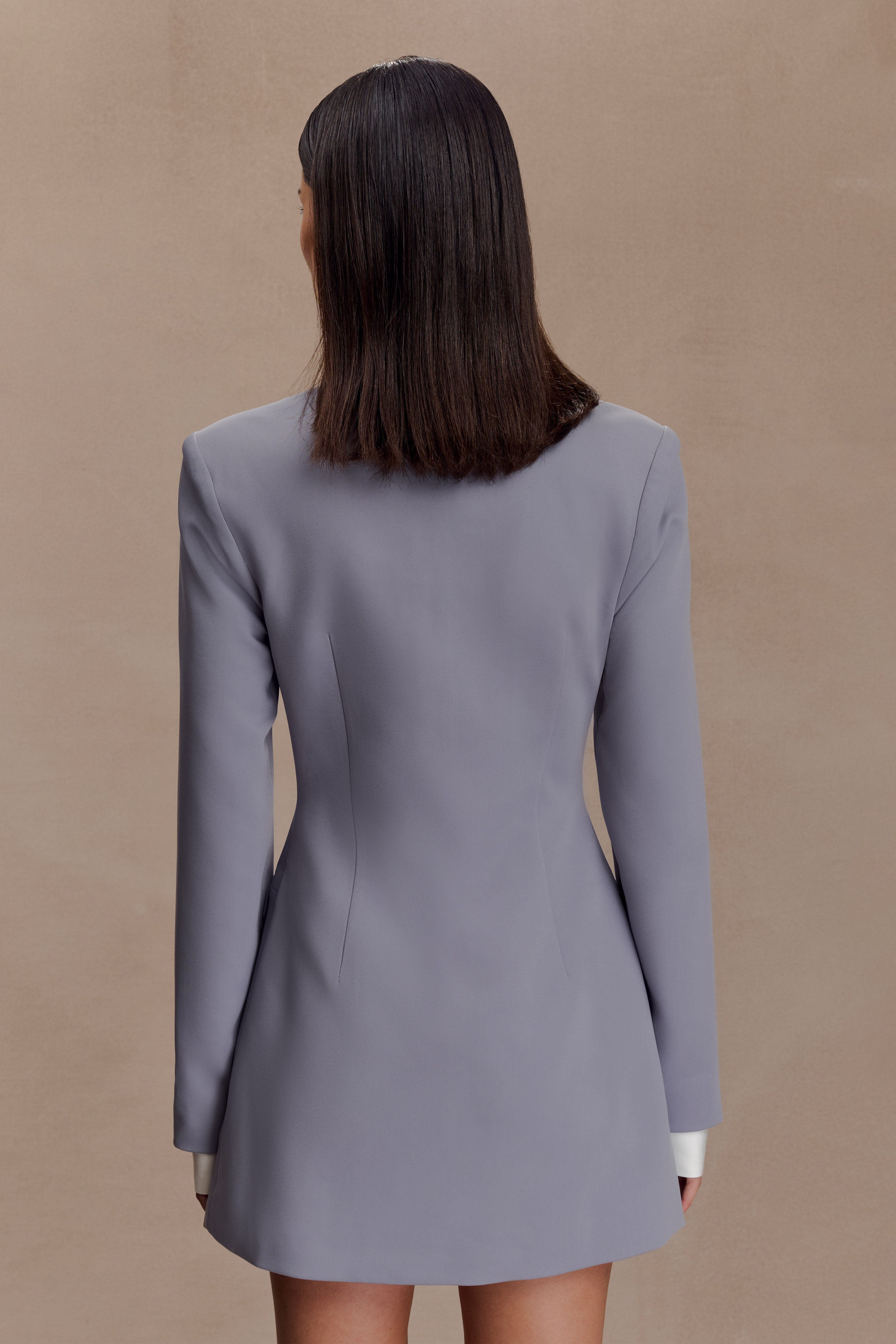 Gretchen Suiting Mini Dress - Grey - Image 3