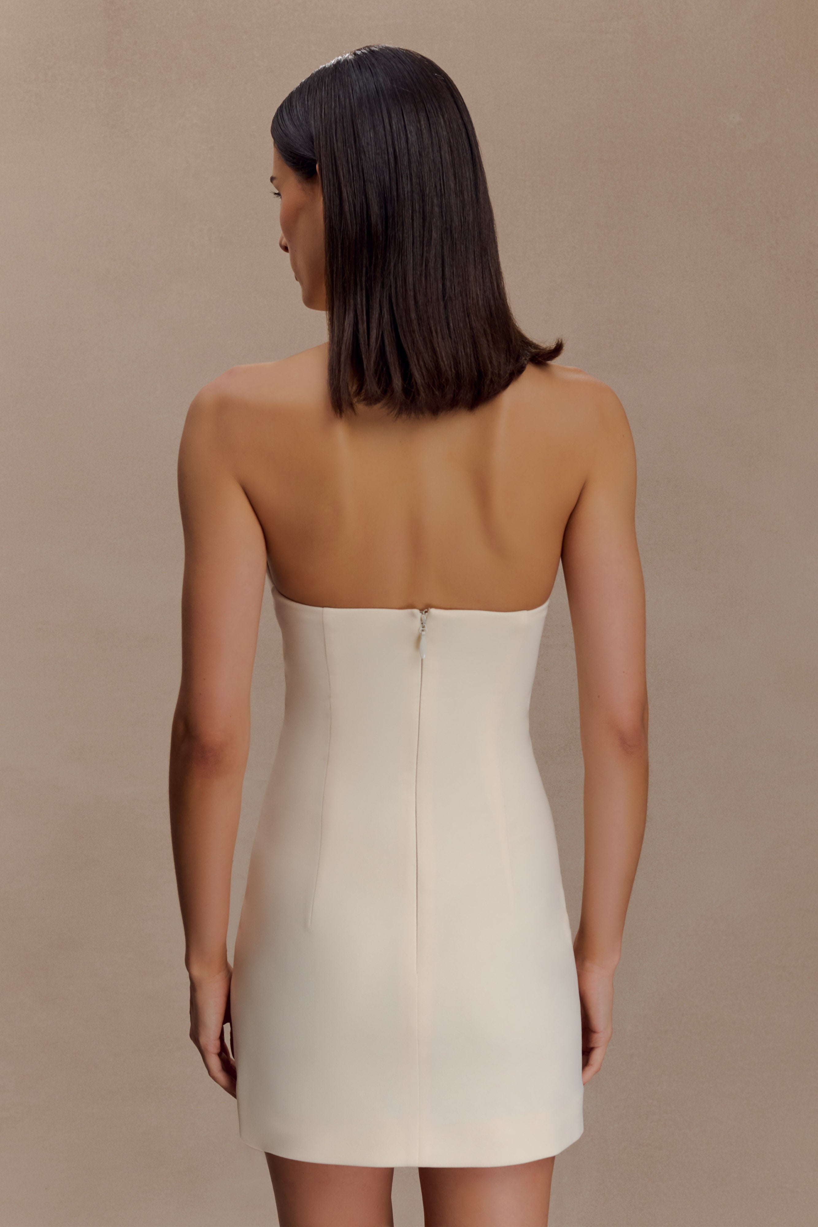 Alternative view of Christina Cross Over Mini Dress - Buttercream