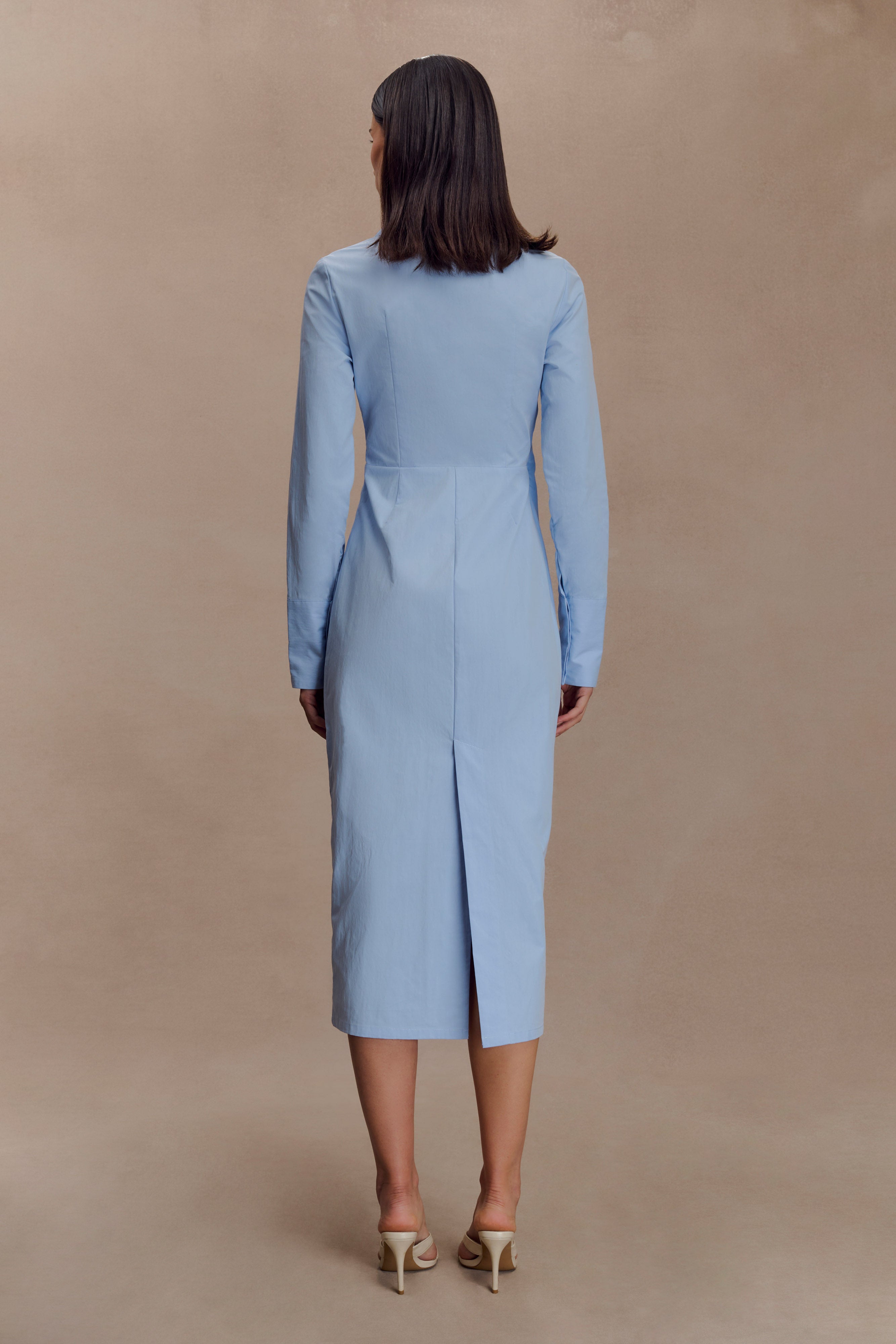Mikaila Asymmetric Shirt Dress - Blue - Image 3