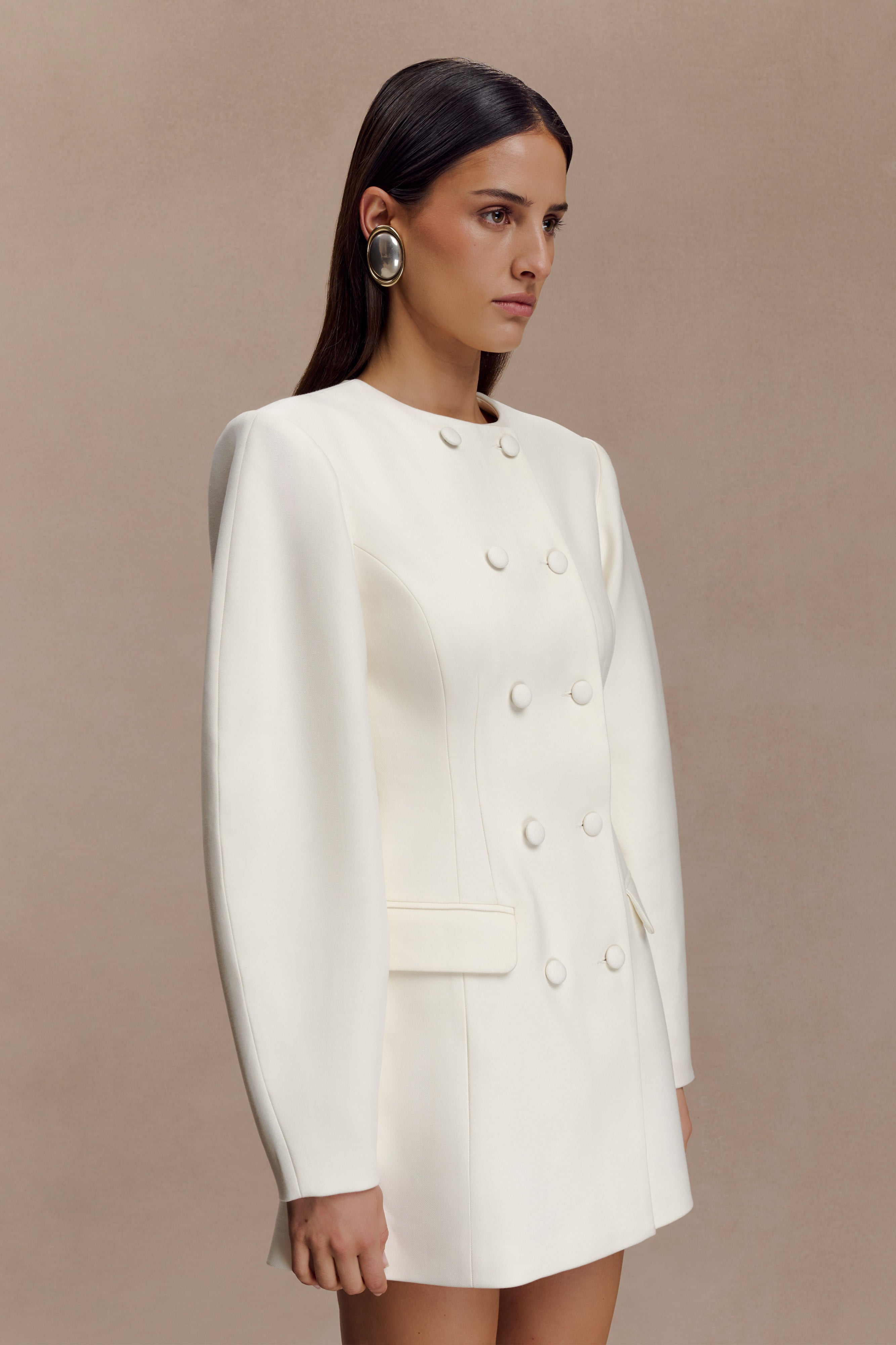 Alternative view of Beatrice Blazer Mini Dress - Ivory