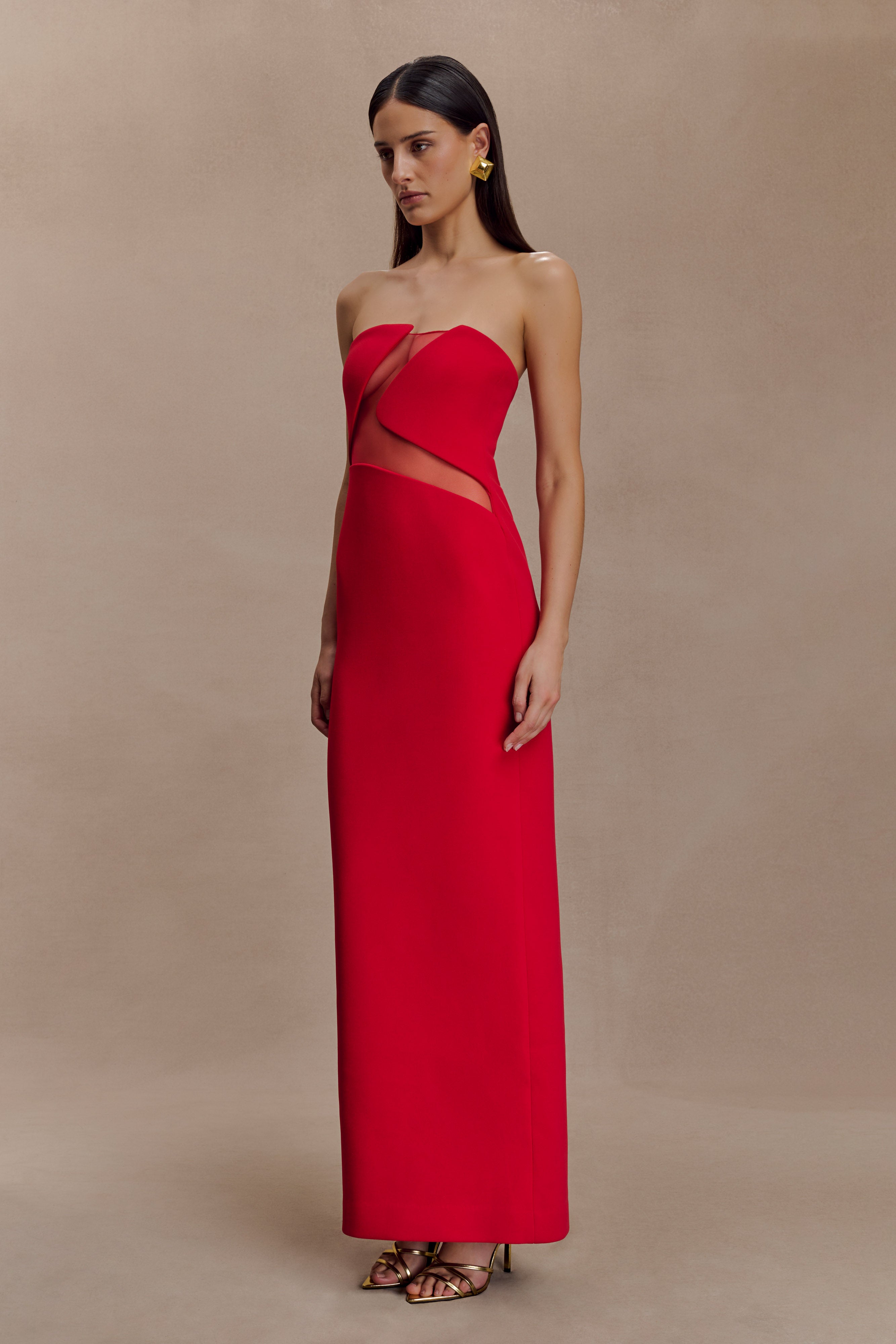 Lianne Strapless Maxi Dress - Red - Image 5
