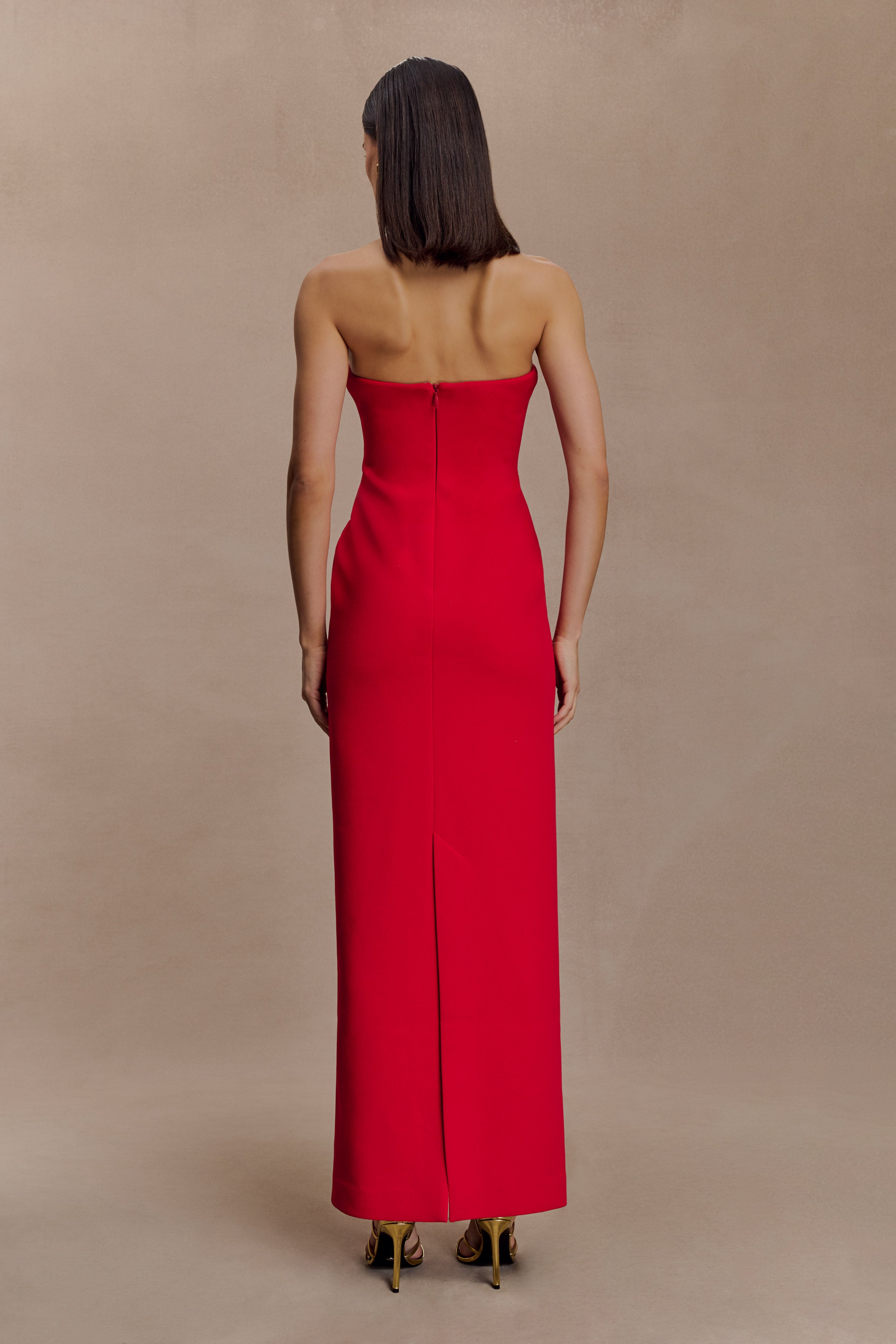 Lianne Strapless Maxi Dress - Red - Image 4