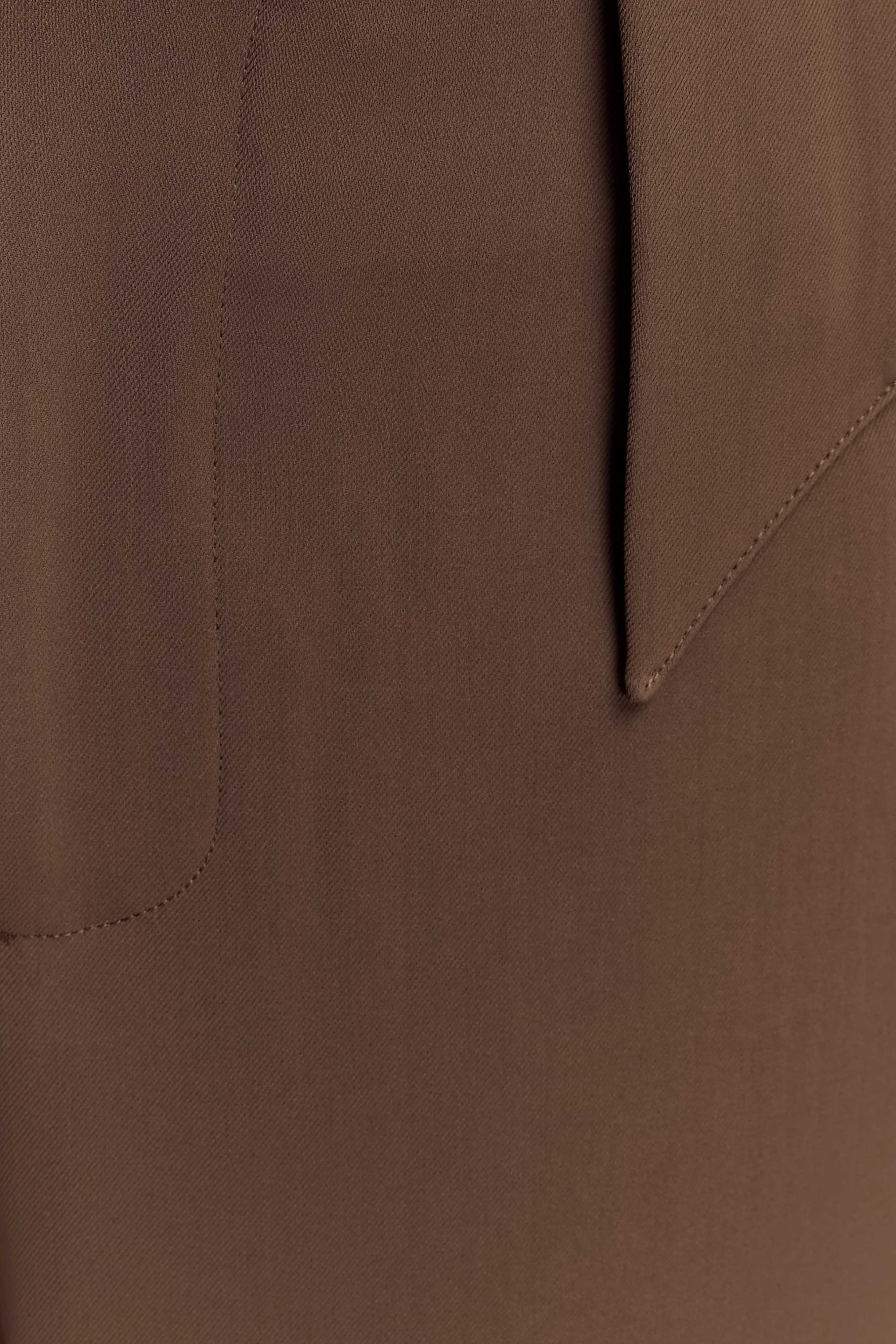 Arlo Wide Leg Suiting Trouser - Cacao Brown - Image 6