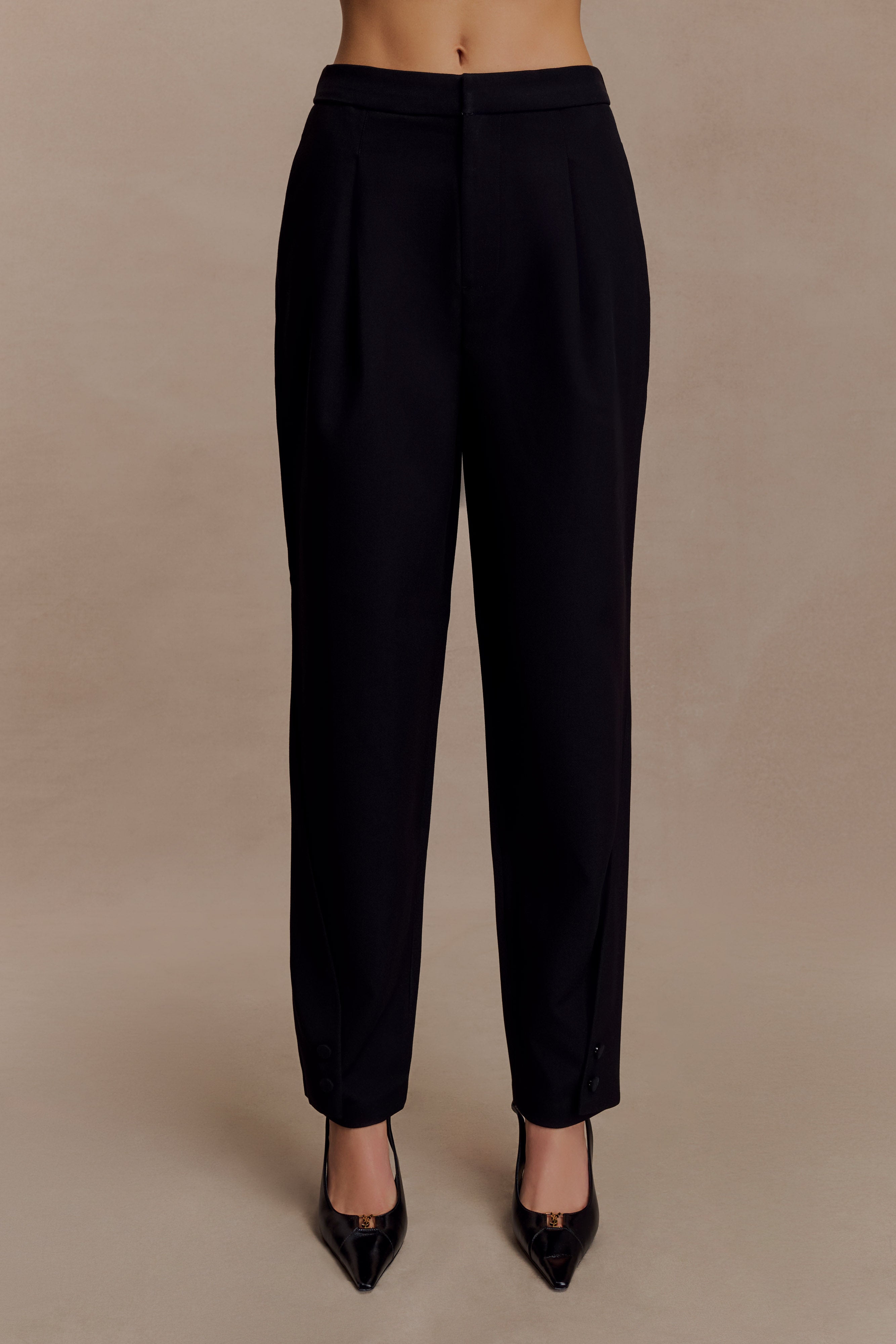 Olie Barrel Leg Suiting Pants - Black - Image 5