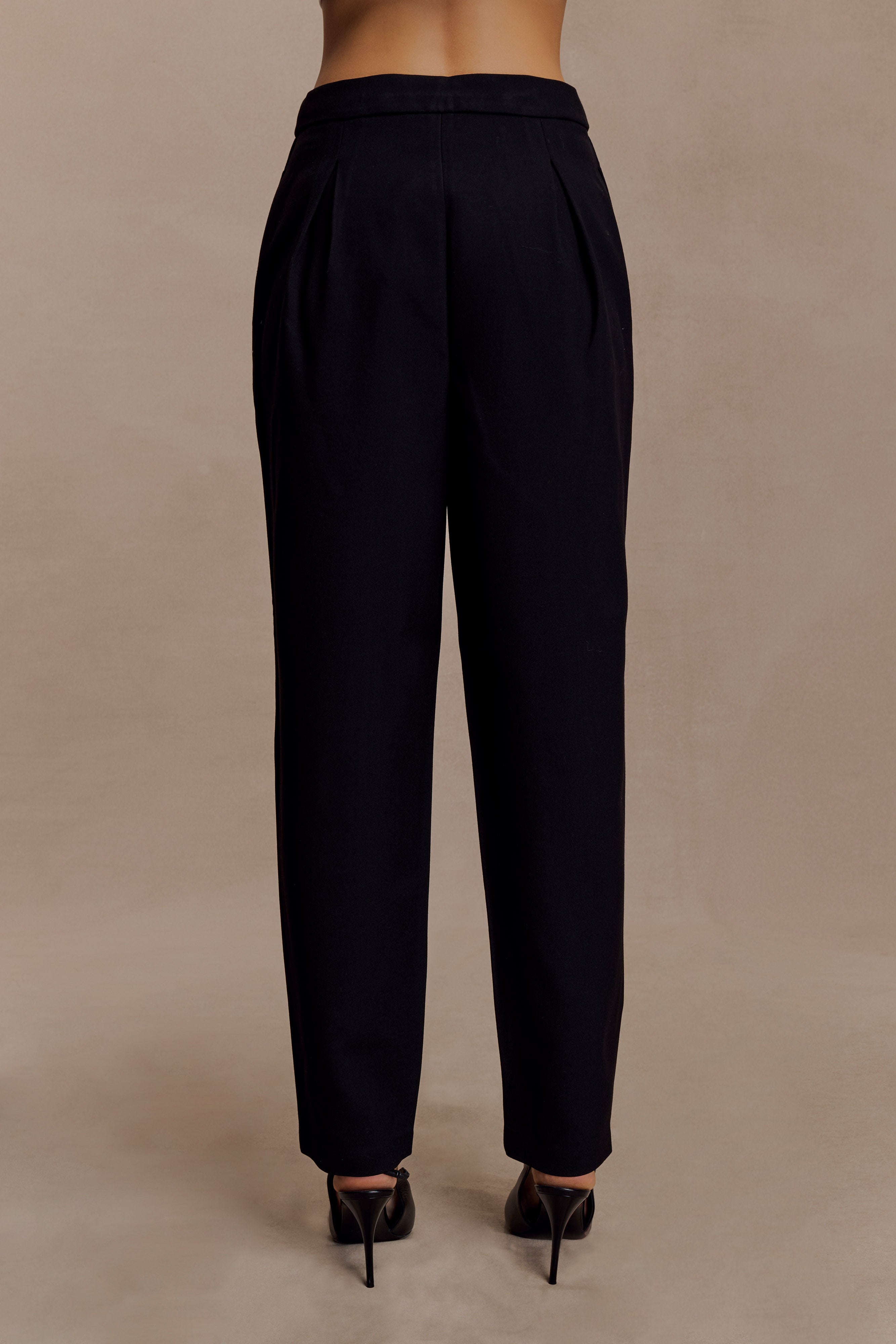 Olie Barrel Leg Suiting Pants - Black - Image 6