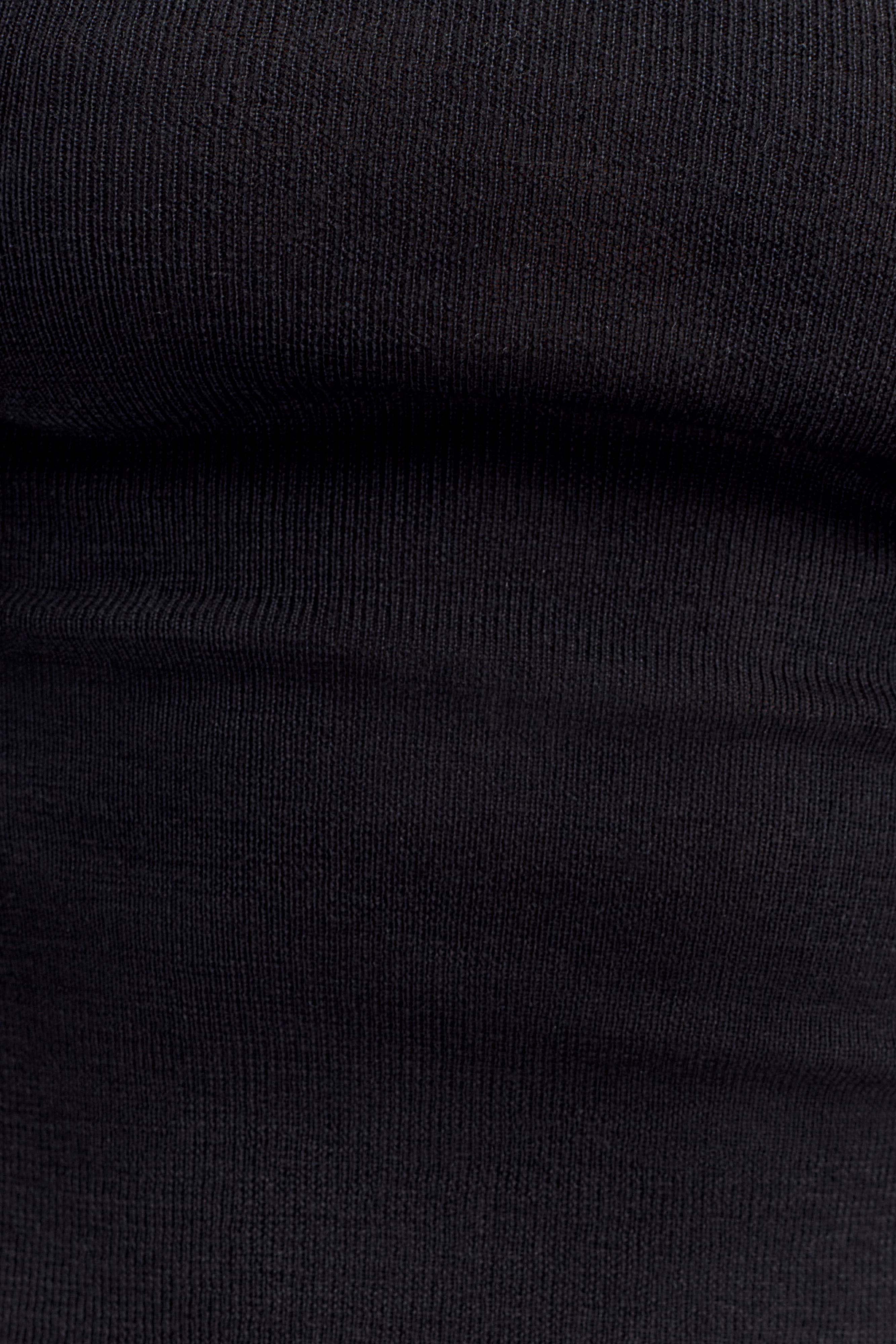 Paedyn Merino Wool Ribbed Long Sleeve Top - Black - Image 9