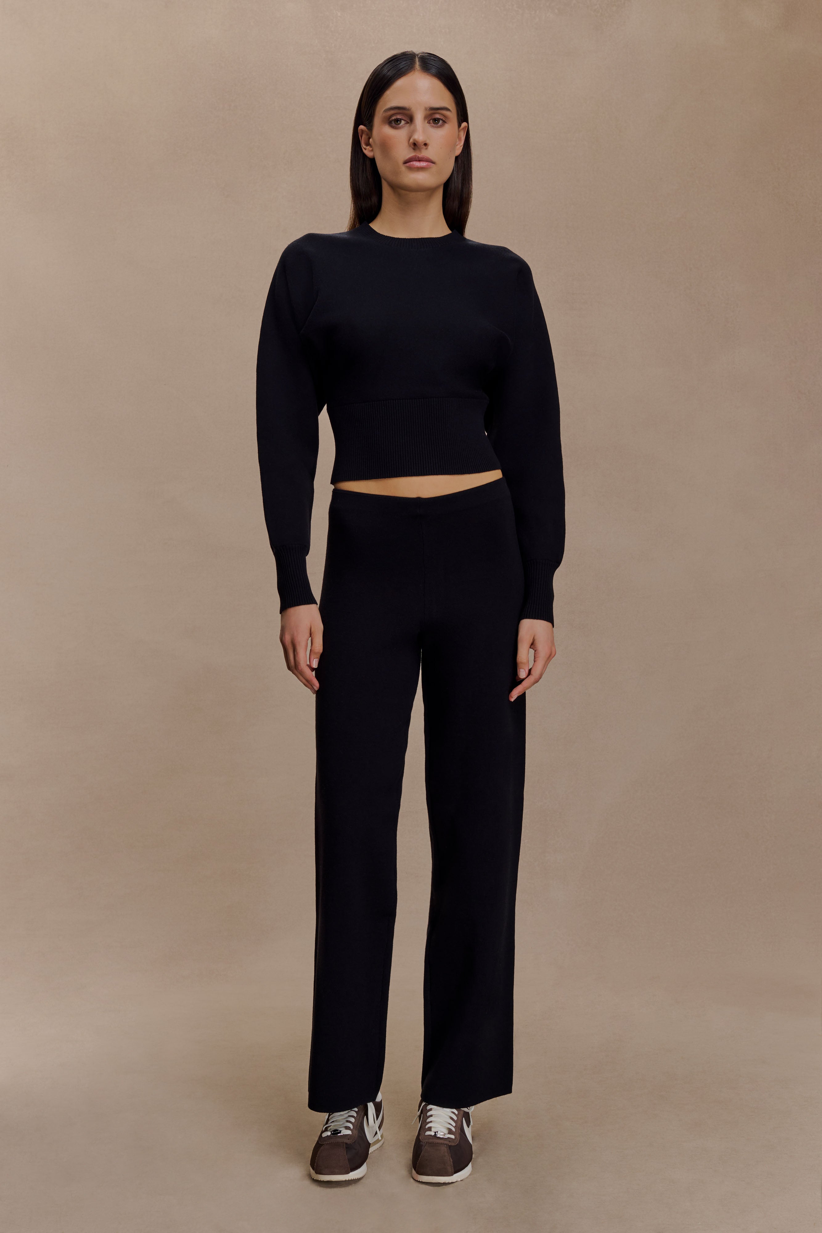 Kerrymae Straight Leg Knit Pants - Black - Image 4