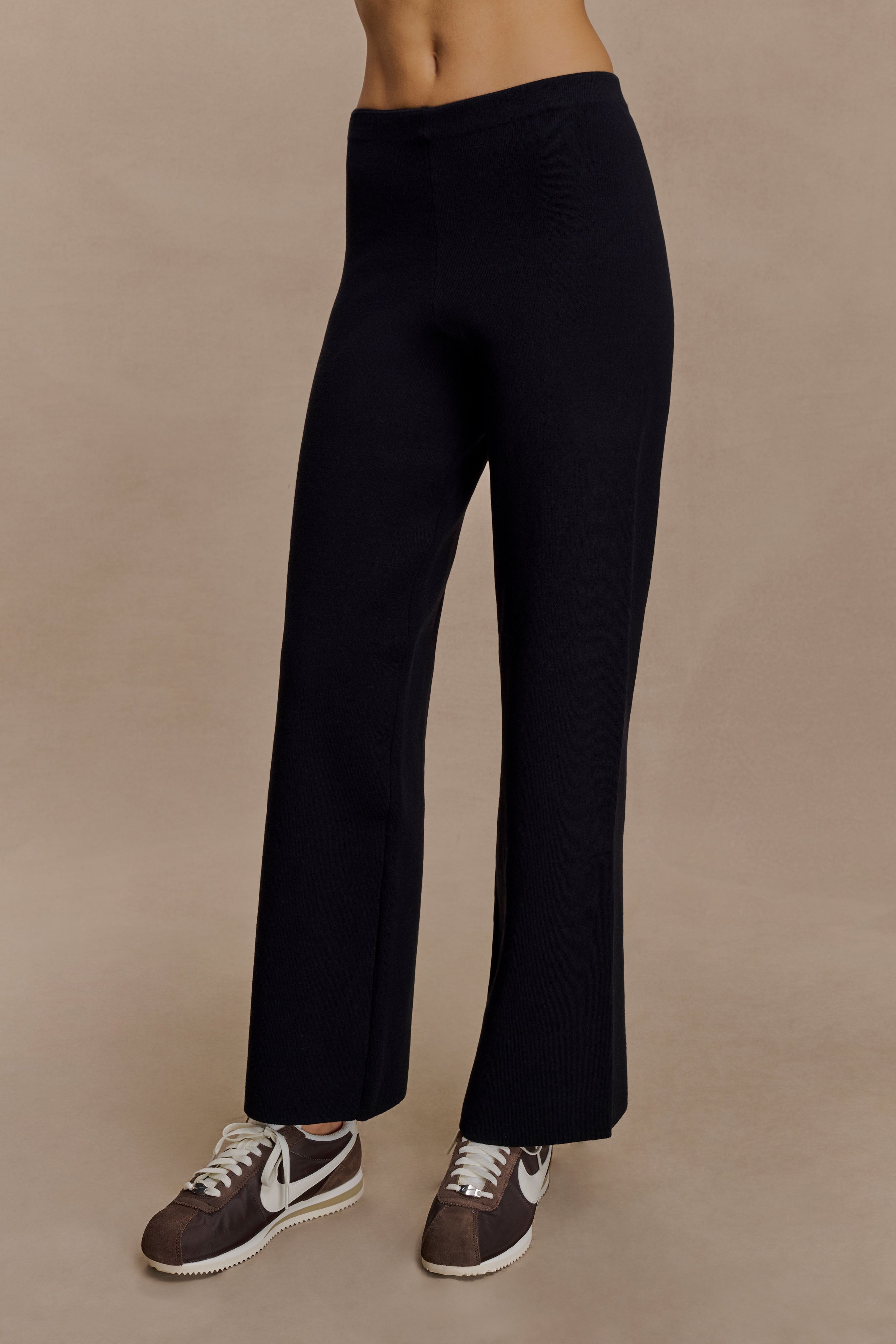 Kerrymae Straight Leg Knit Pants - Black - Image 7