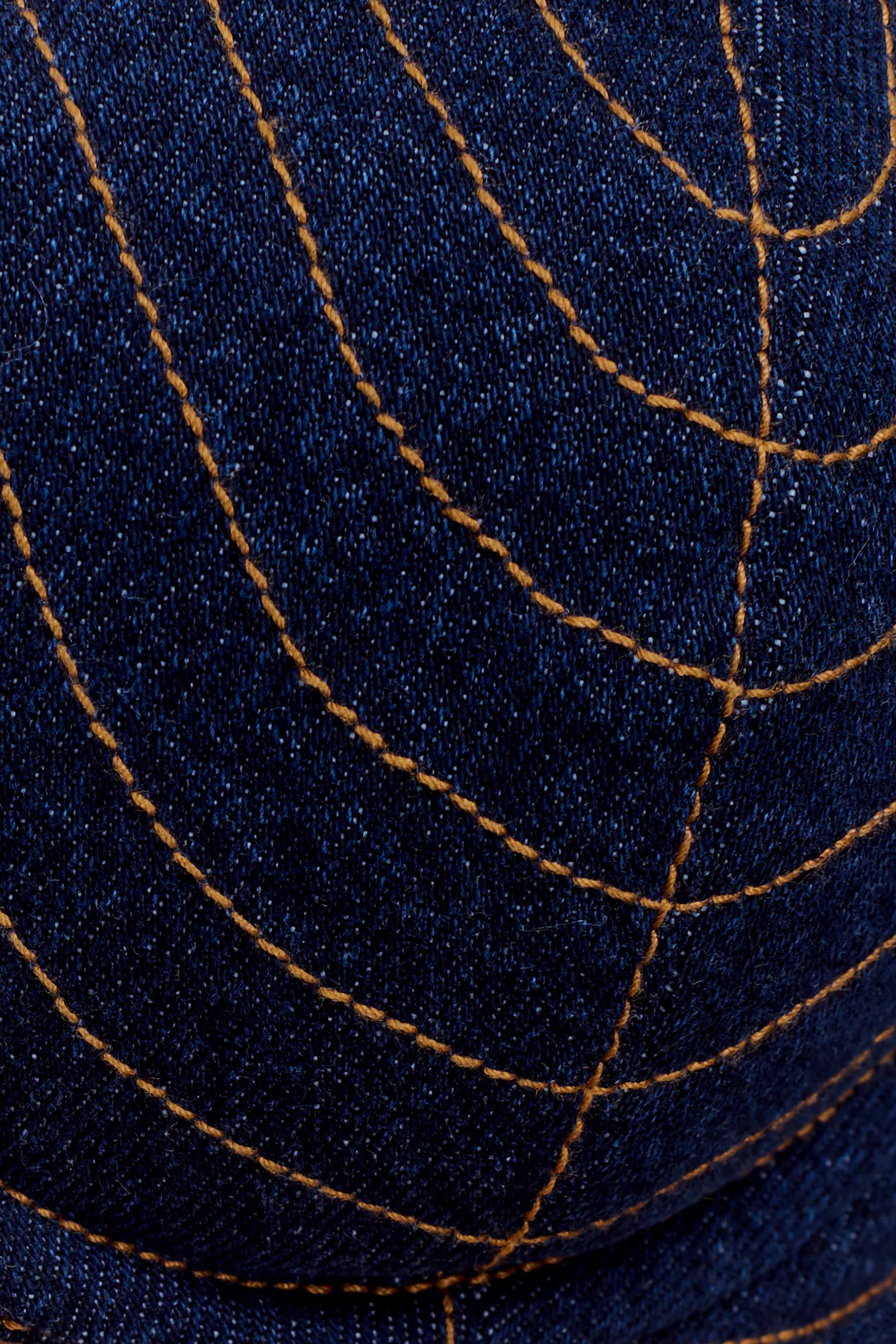 Belle Denim Cropped Bralette - Indigo Blue - Image 7