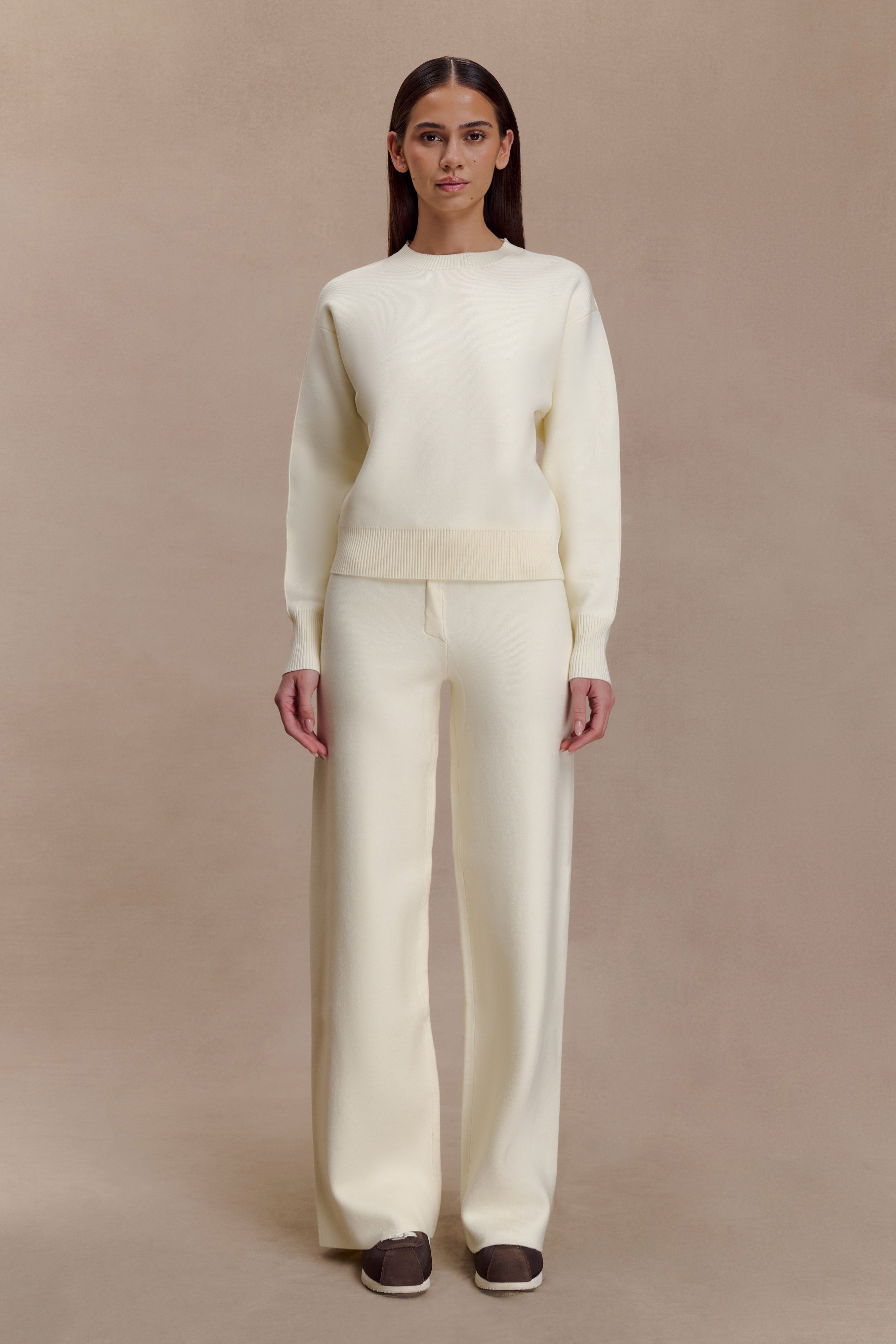 Lauren Knit Trouser - Ivory - Image 2