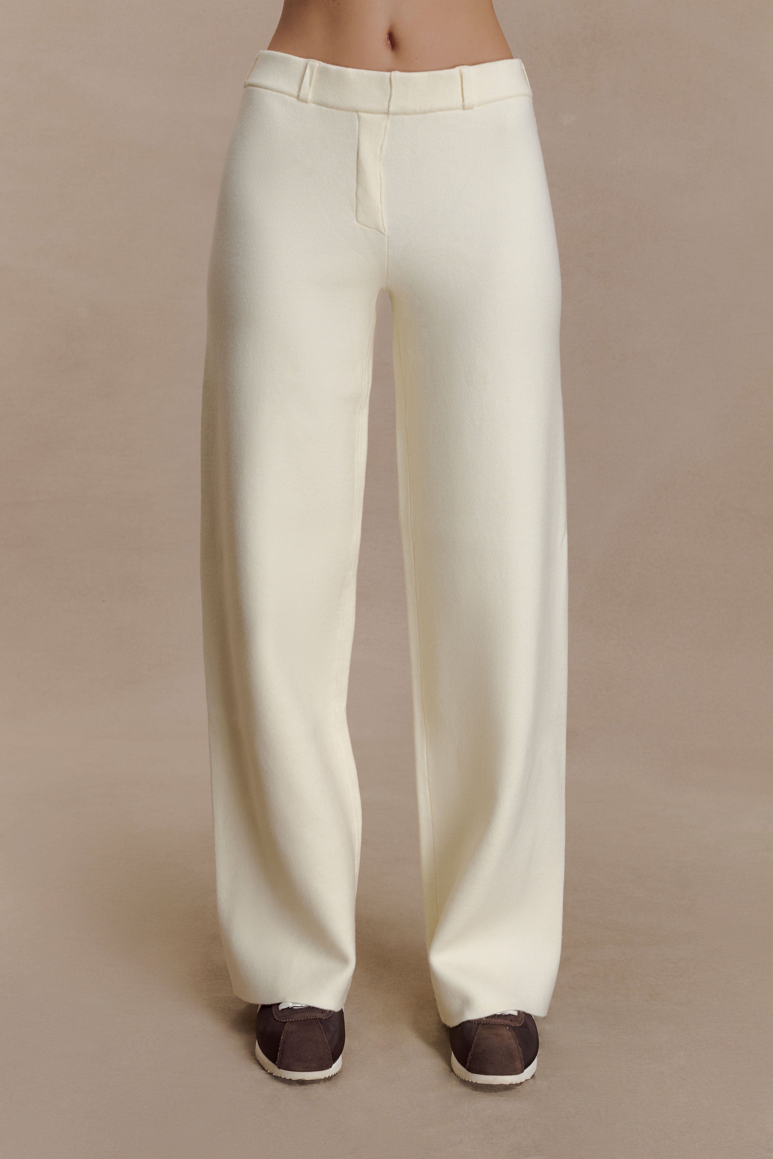 Lauren Knit Trouser - Ivory - Image 7