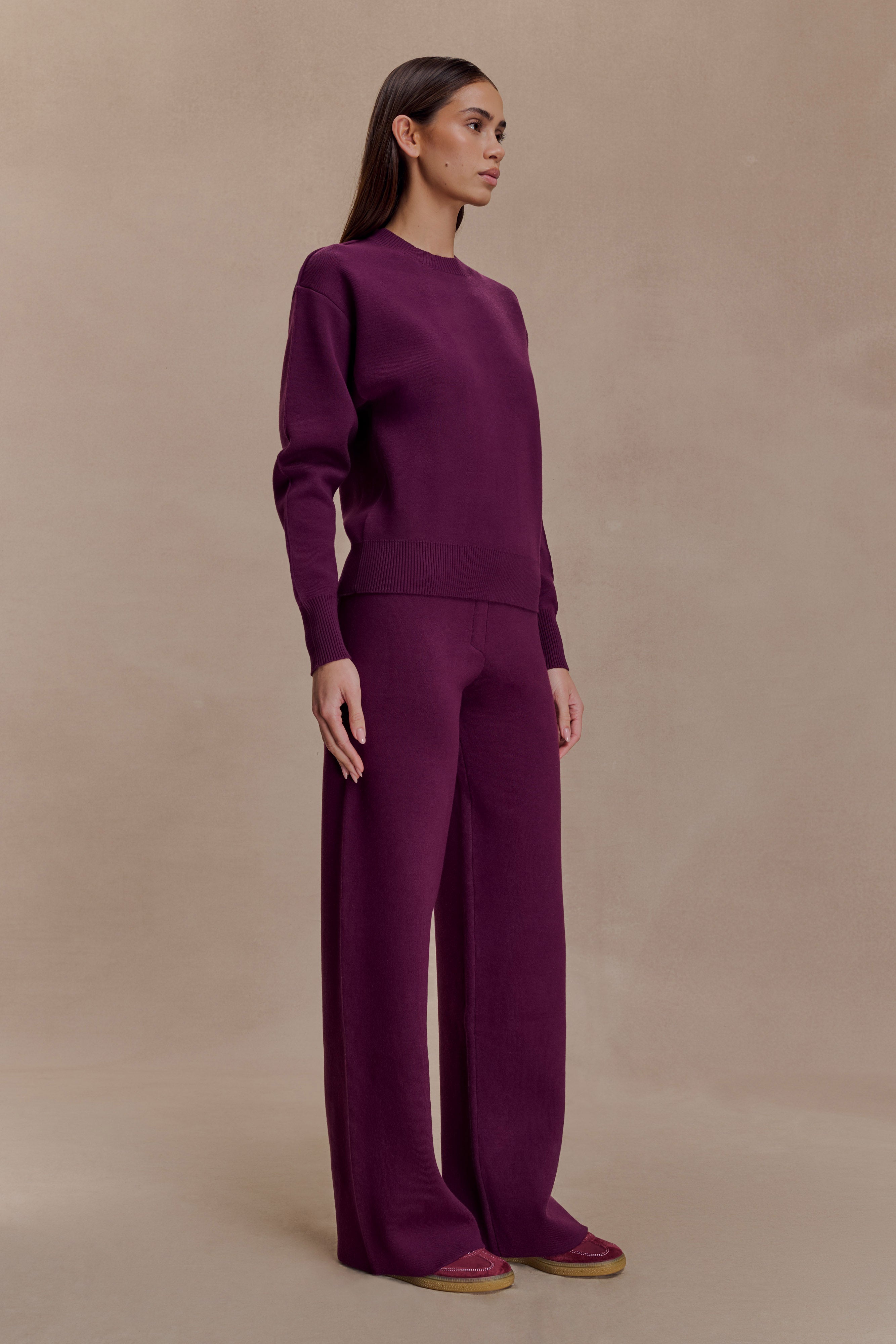 Braxton Cozy Knit Jumper - Plum - Image 4