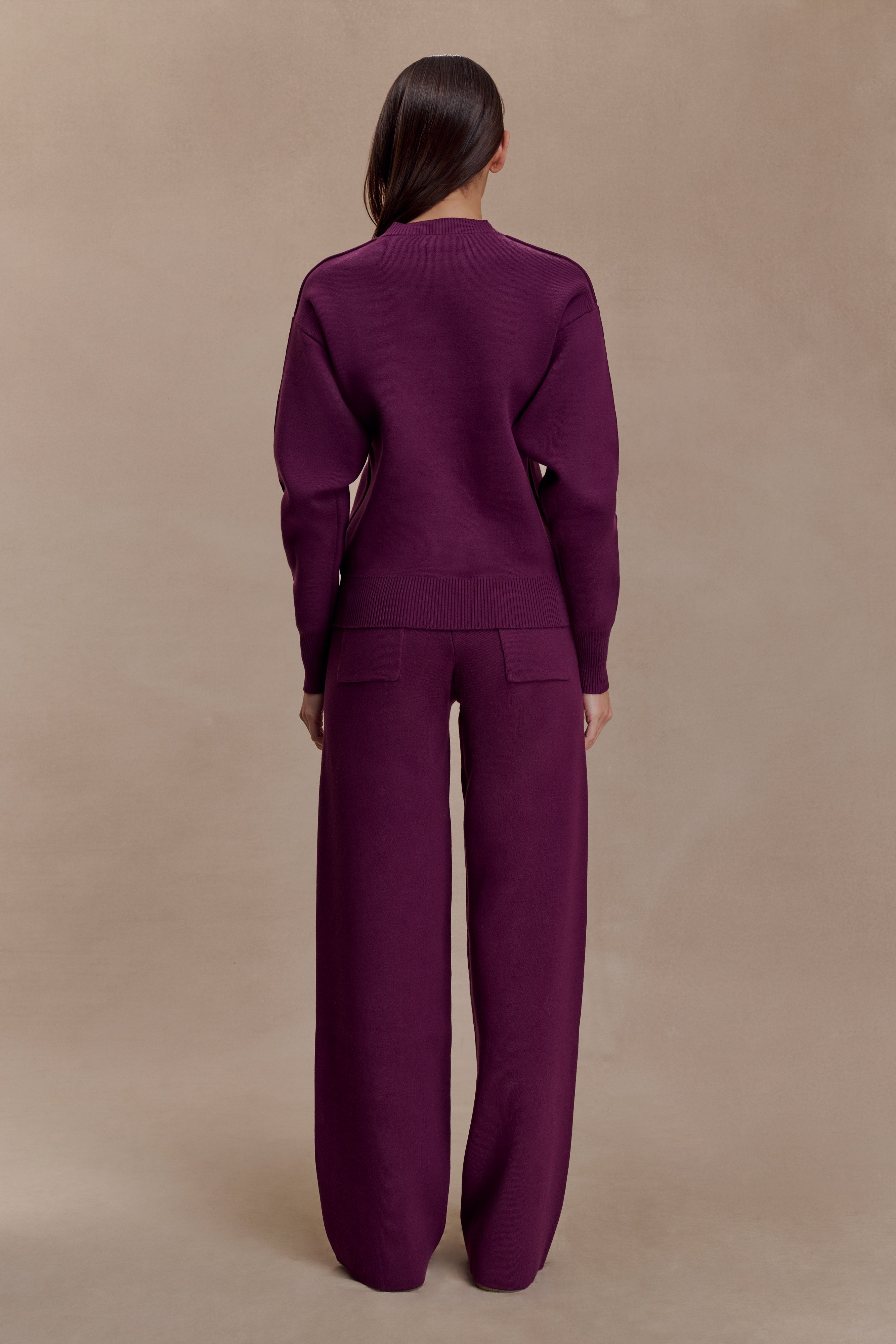 Alternative view of Lauren Knit Trouser - Plum