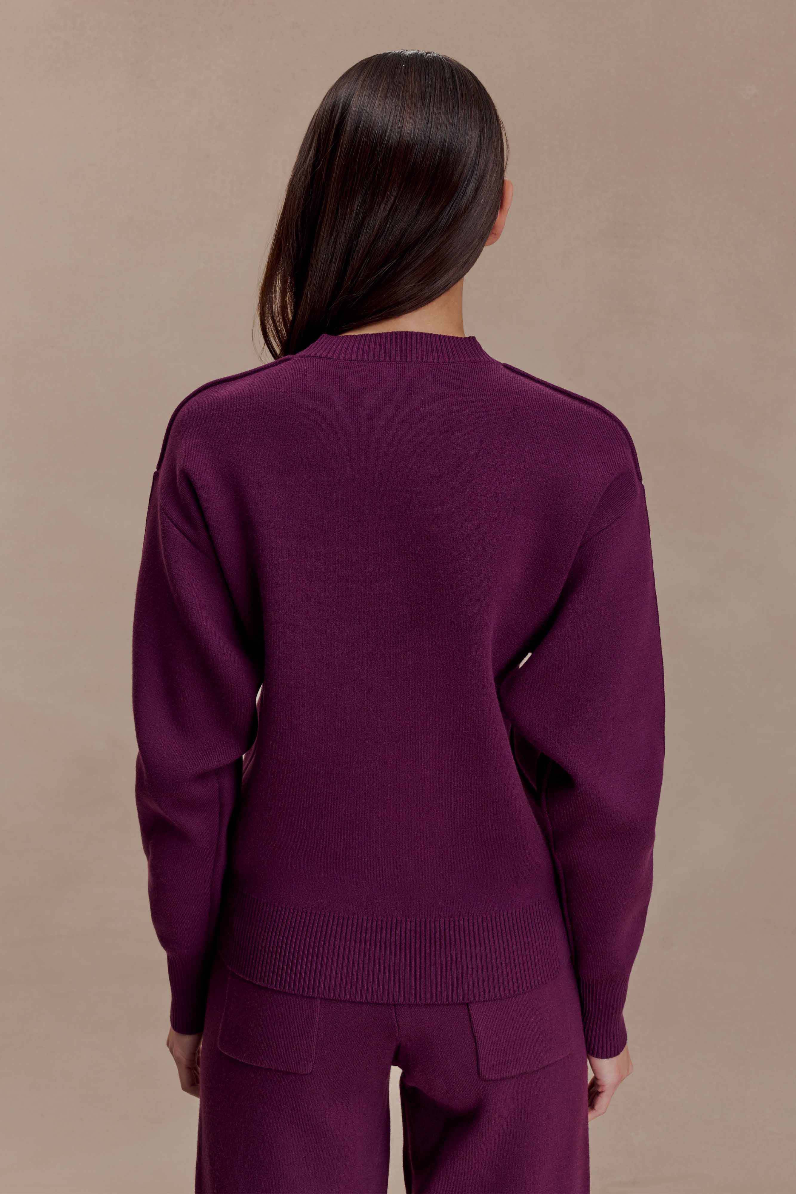 Alternative view of Braxton Cozy Knit Jumper - Plum