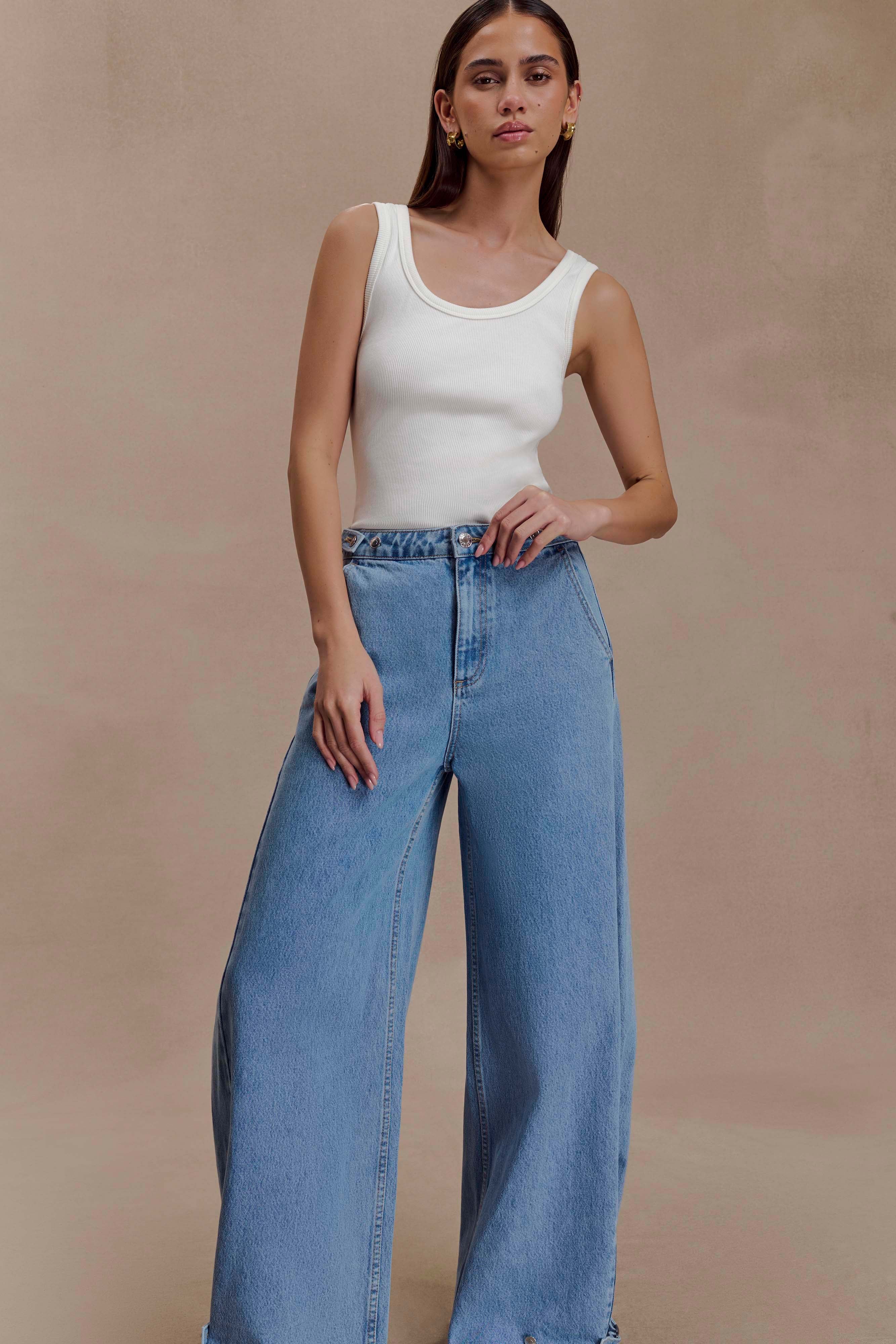 Flossie Multi Way Denim Jeans - Classic Blue - Image 8