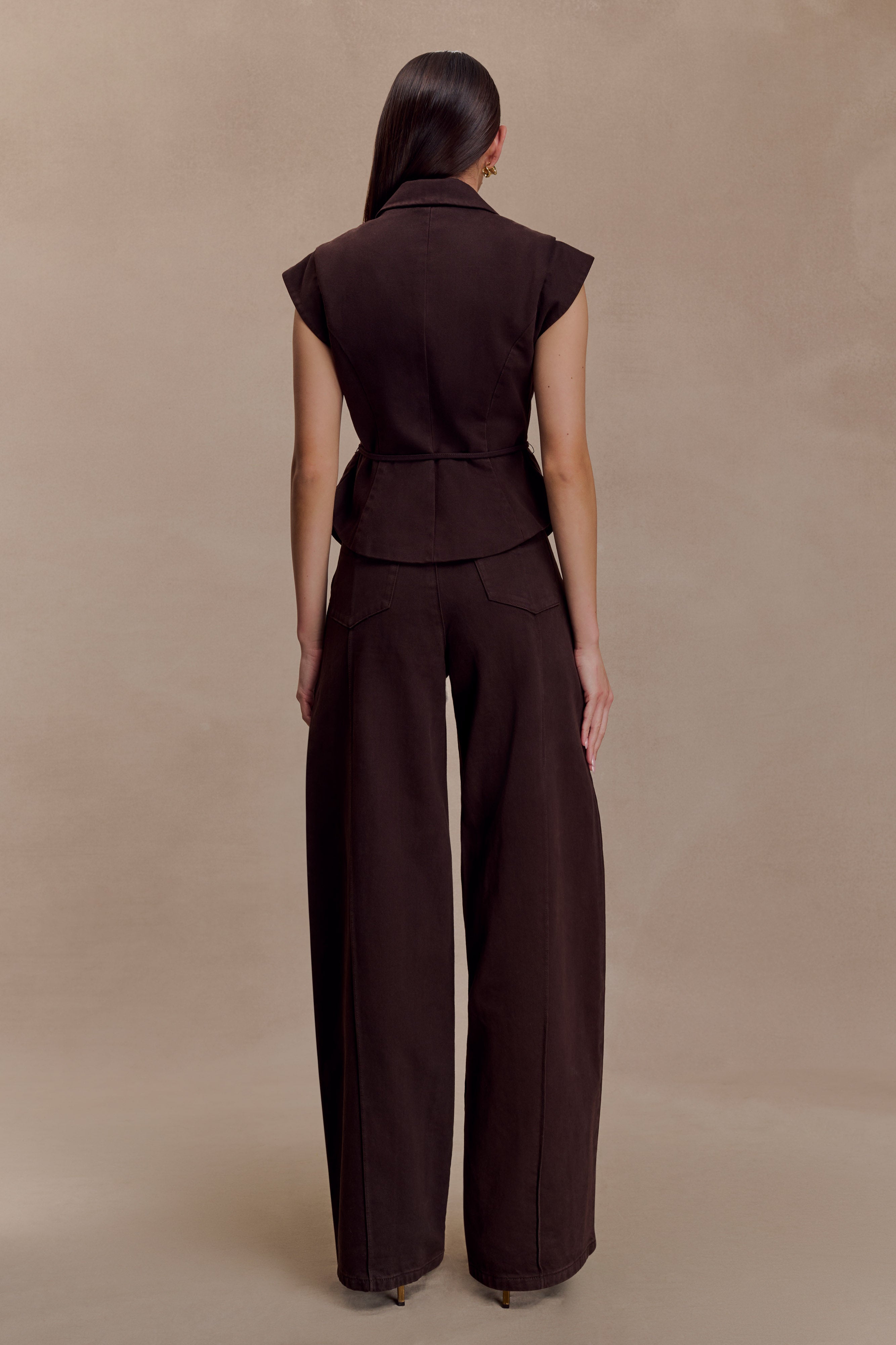 Beatrix High Rise Denim Jeans - Chocolate - Image 5