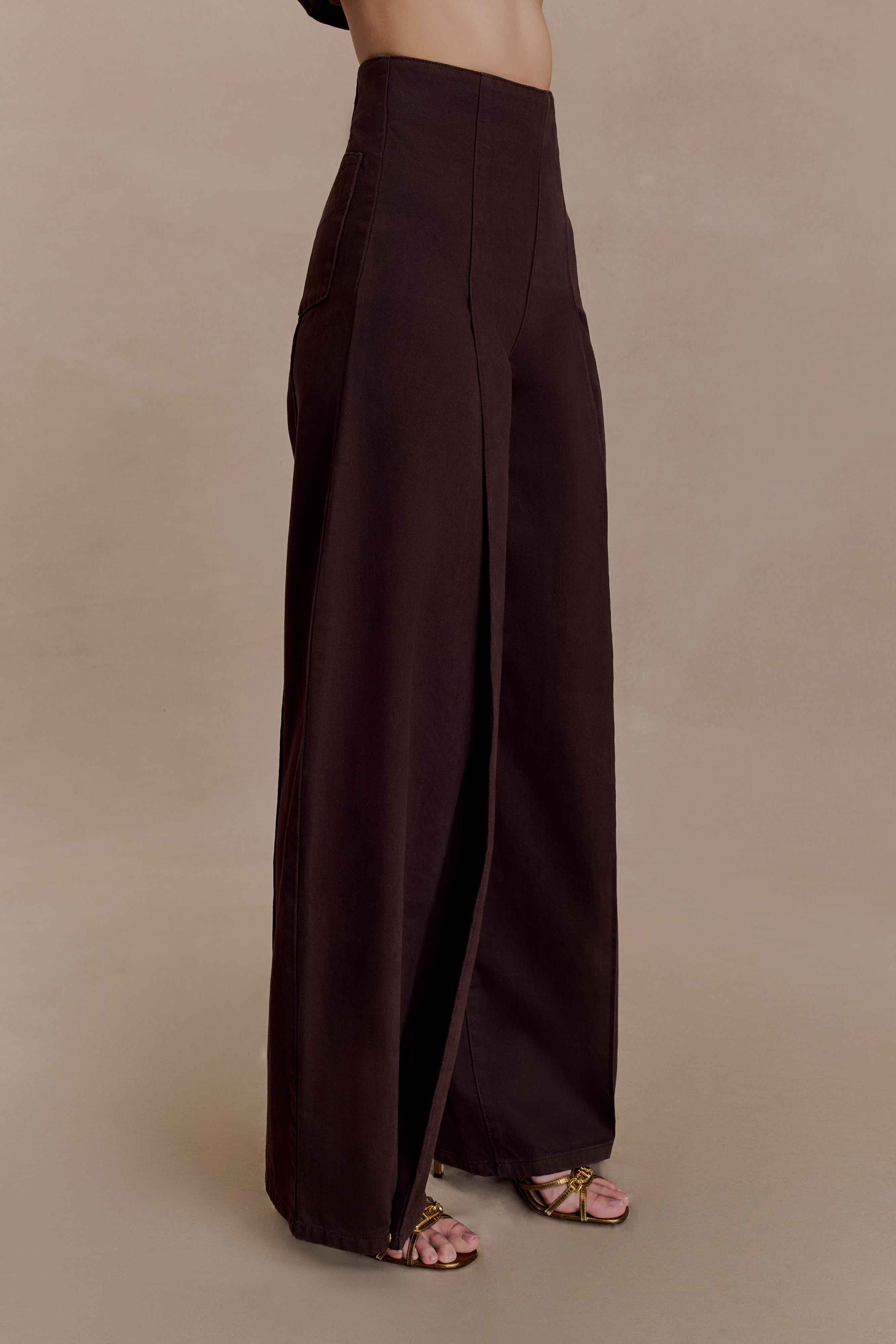 Beatrix High Rise Denim Jeans - Chocolate - Image 6