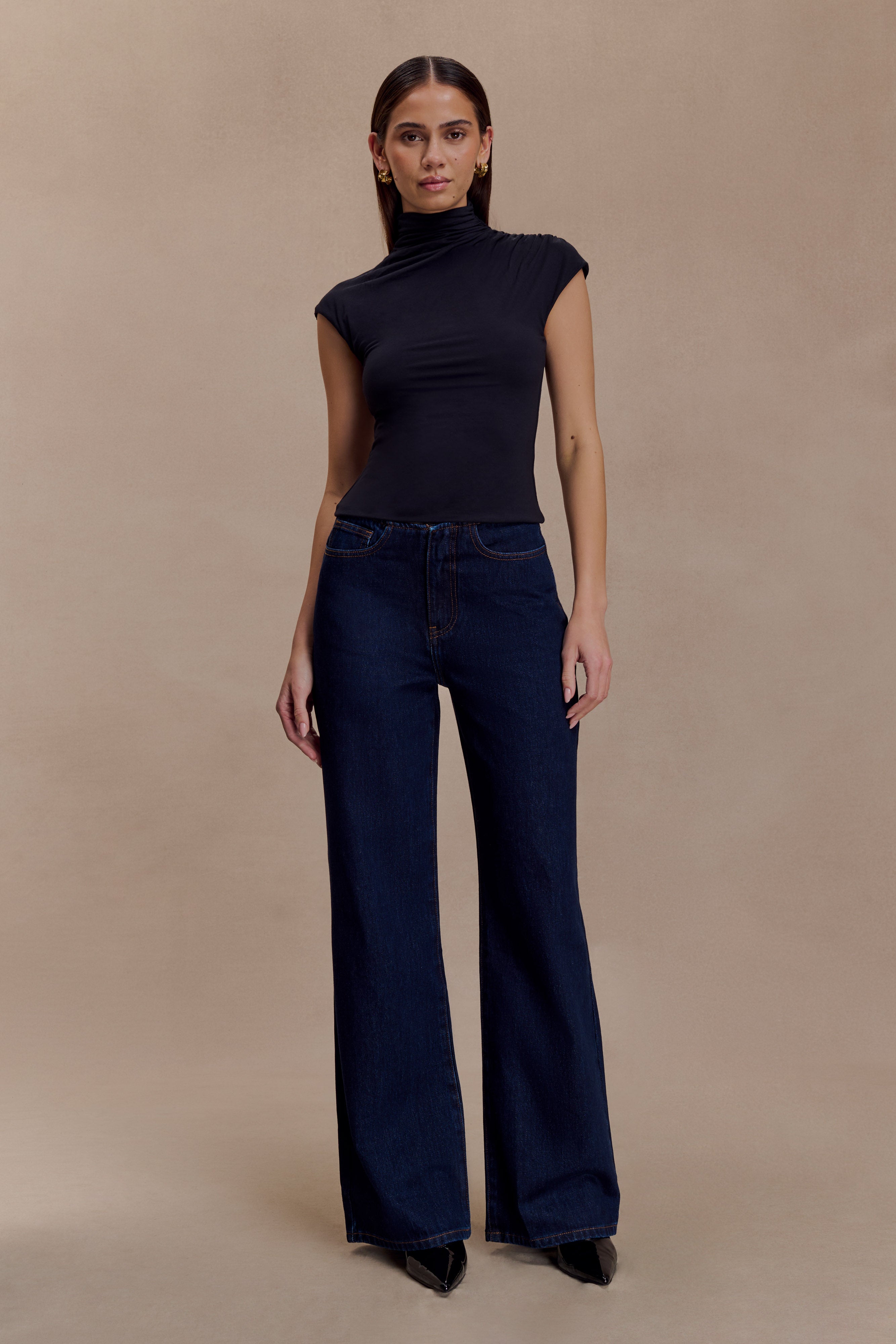 Freesia High Neck Sleeveless Top - Black - Image 6