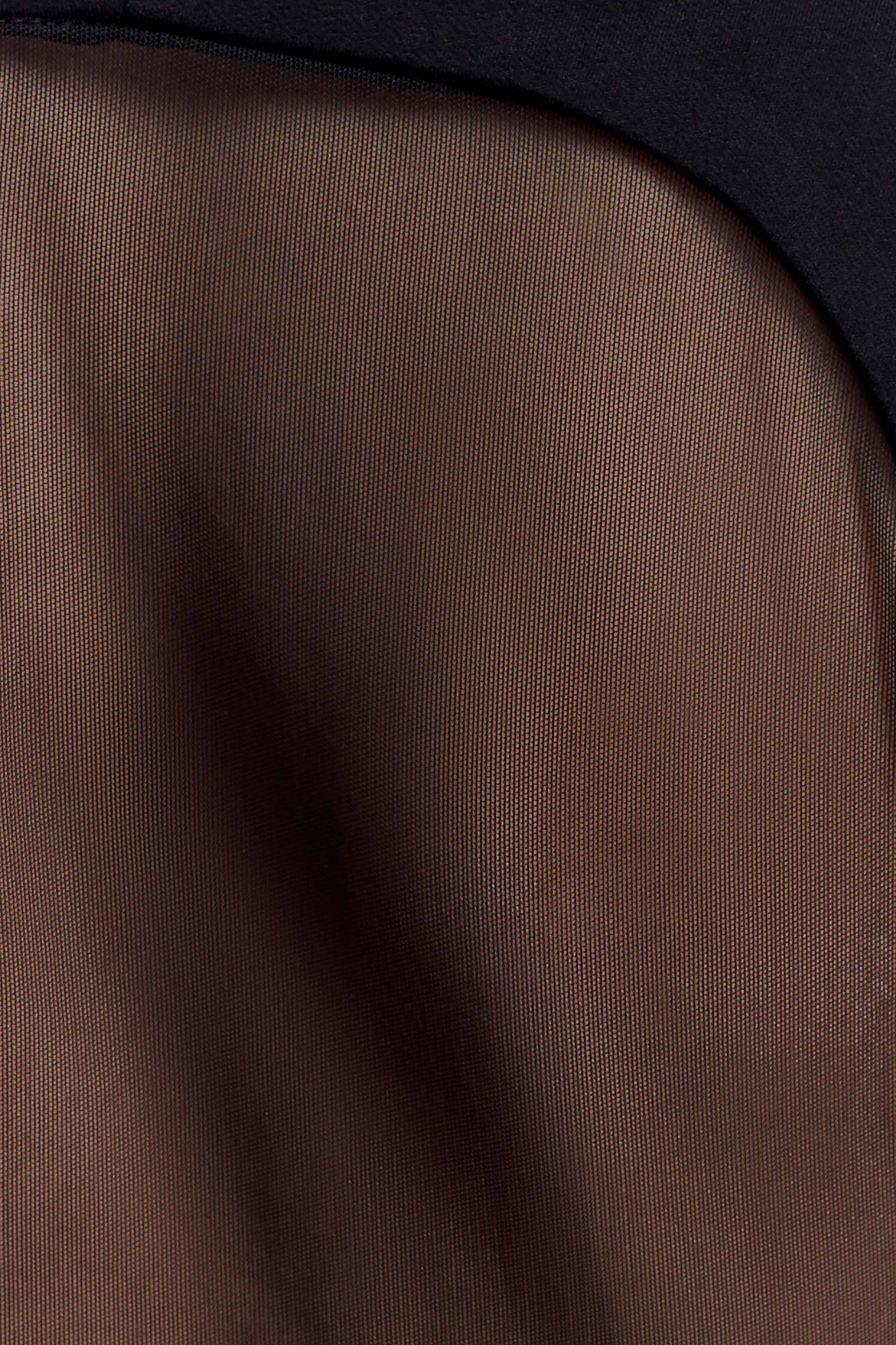 Marlon Crepe And Mesh Maxi Dress - Black - Image 5