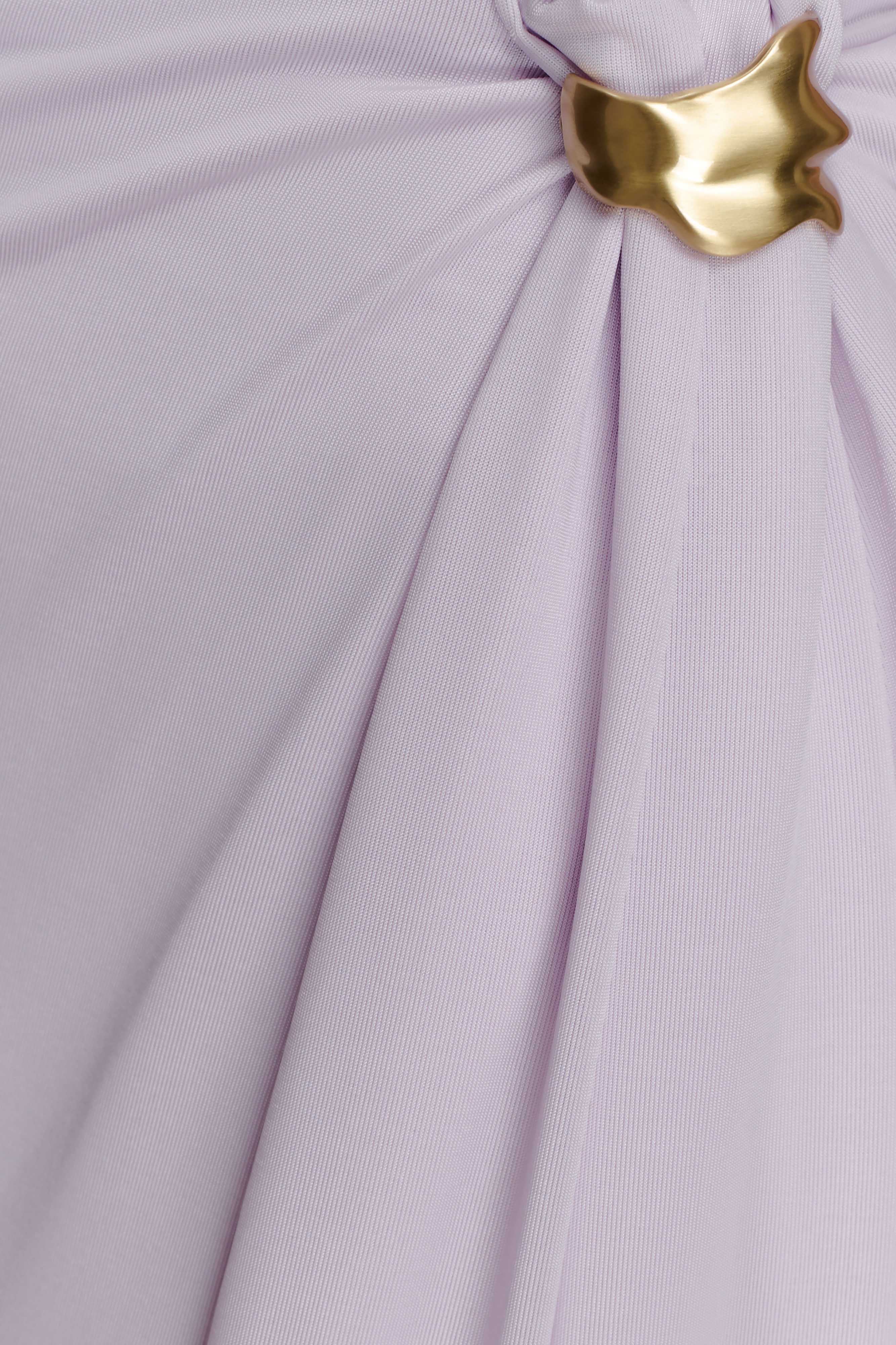 Bridget Slinky Maxi Skirt With Hardware - Dusty Lilac - Image 7