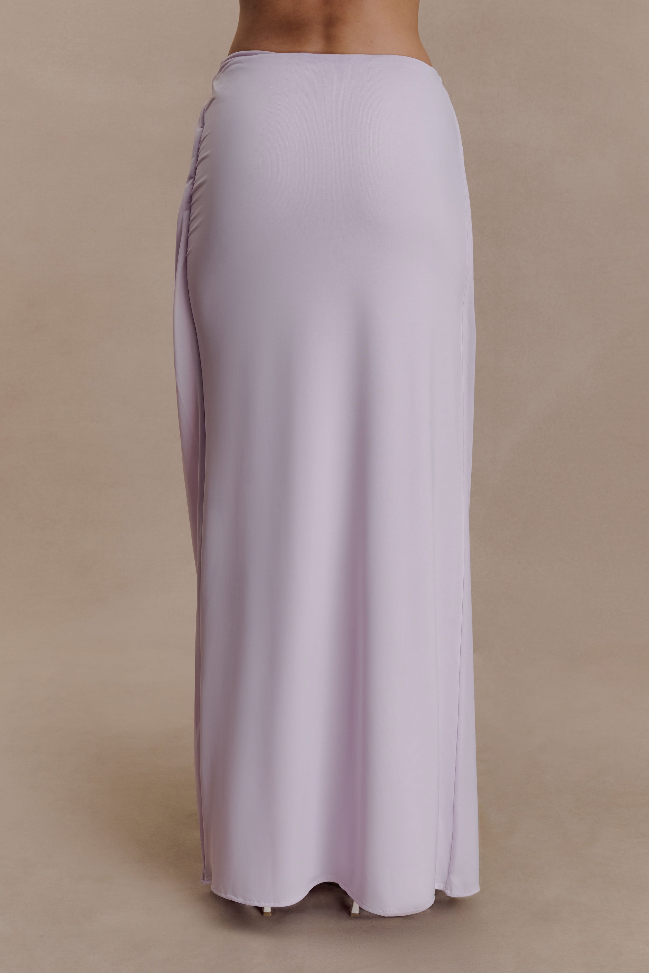 Bridget Slinky Maxi Skirt With Hardware - Dusty Lilac - Image 5
