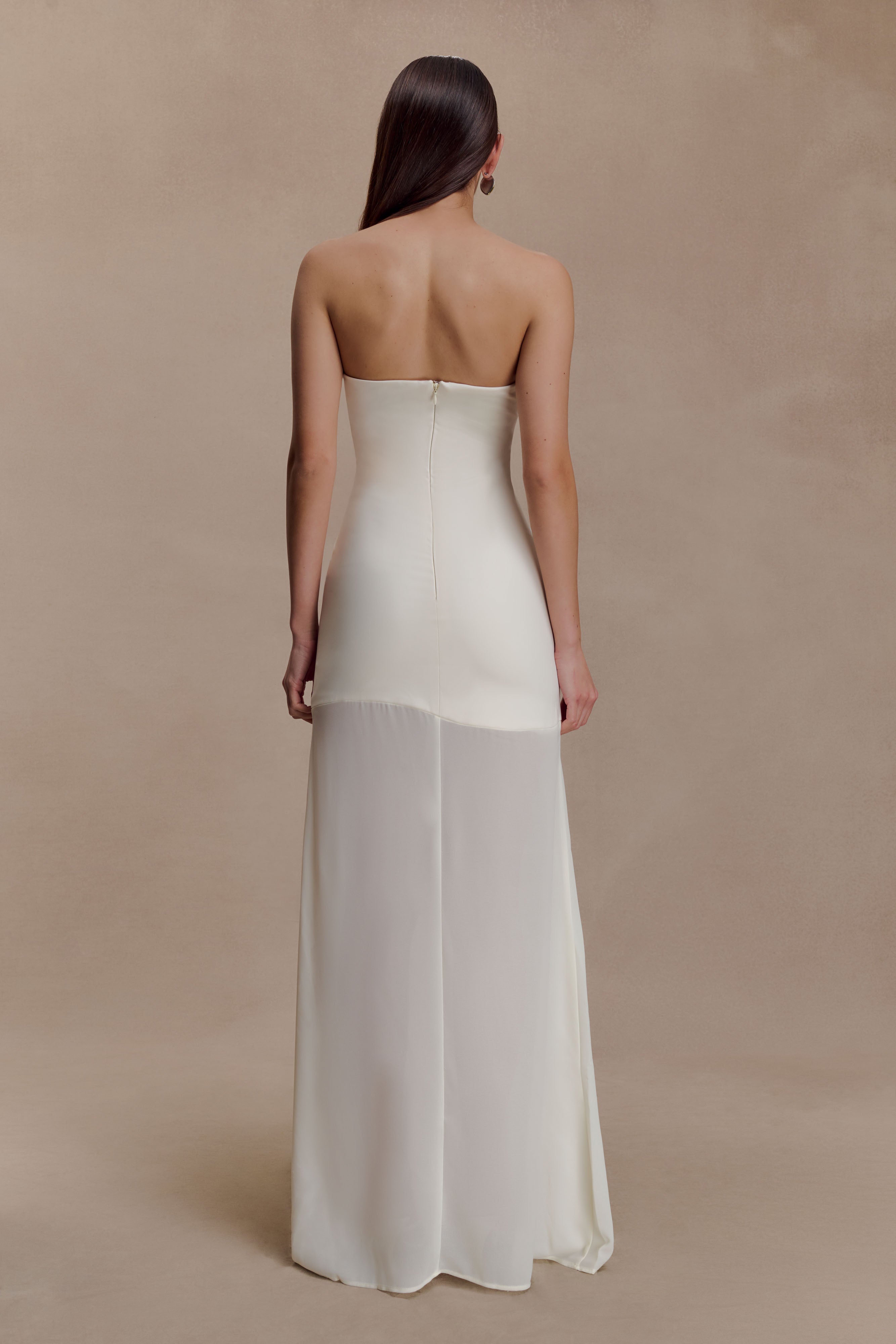 Alternative view of Mason Crepe And Chiffon Maxi Dress - Ivory