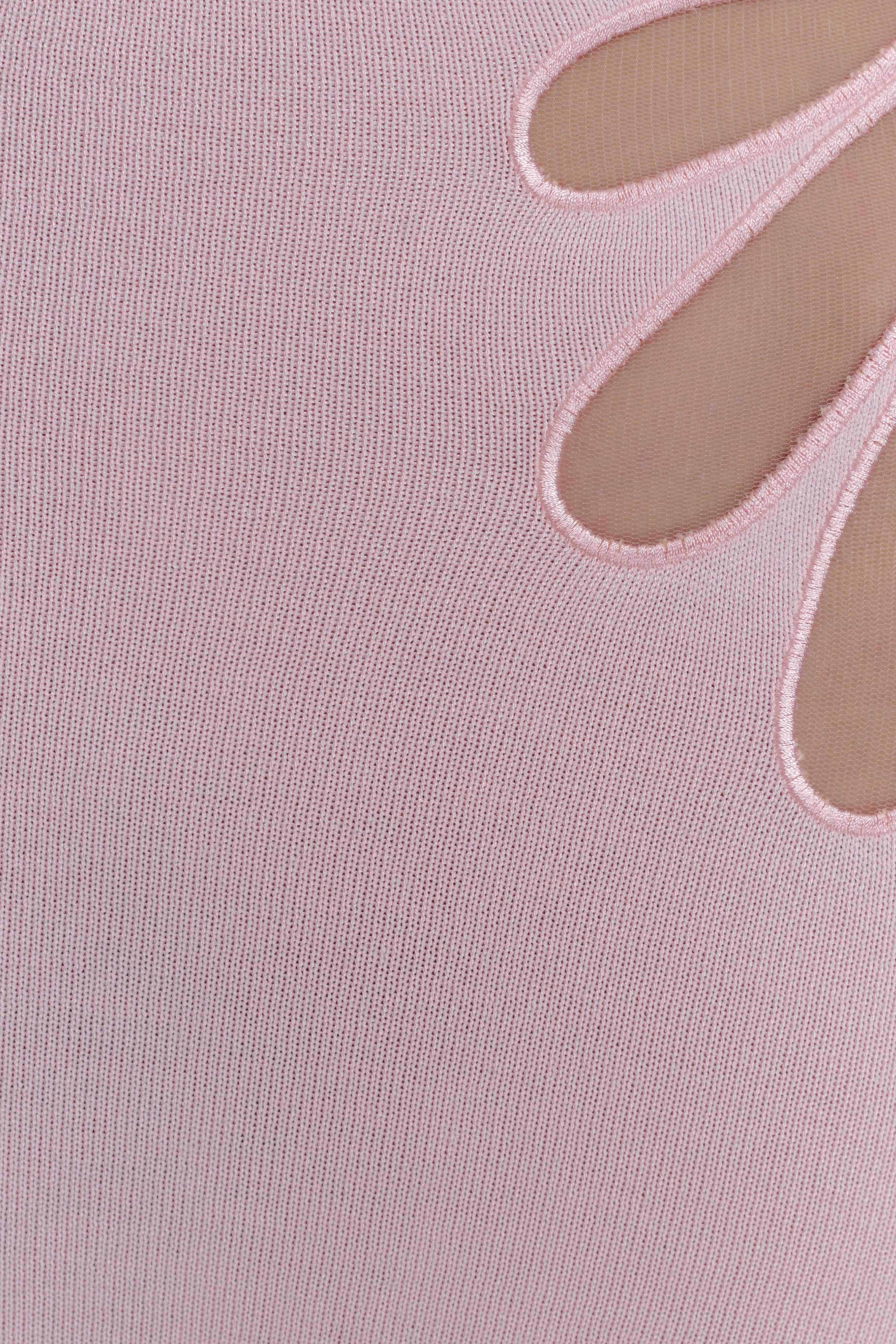 Brock Knit Halter Maxi Dress - Baby Pink - Image 4