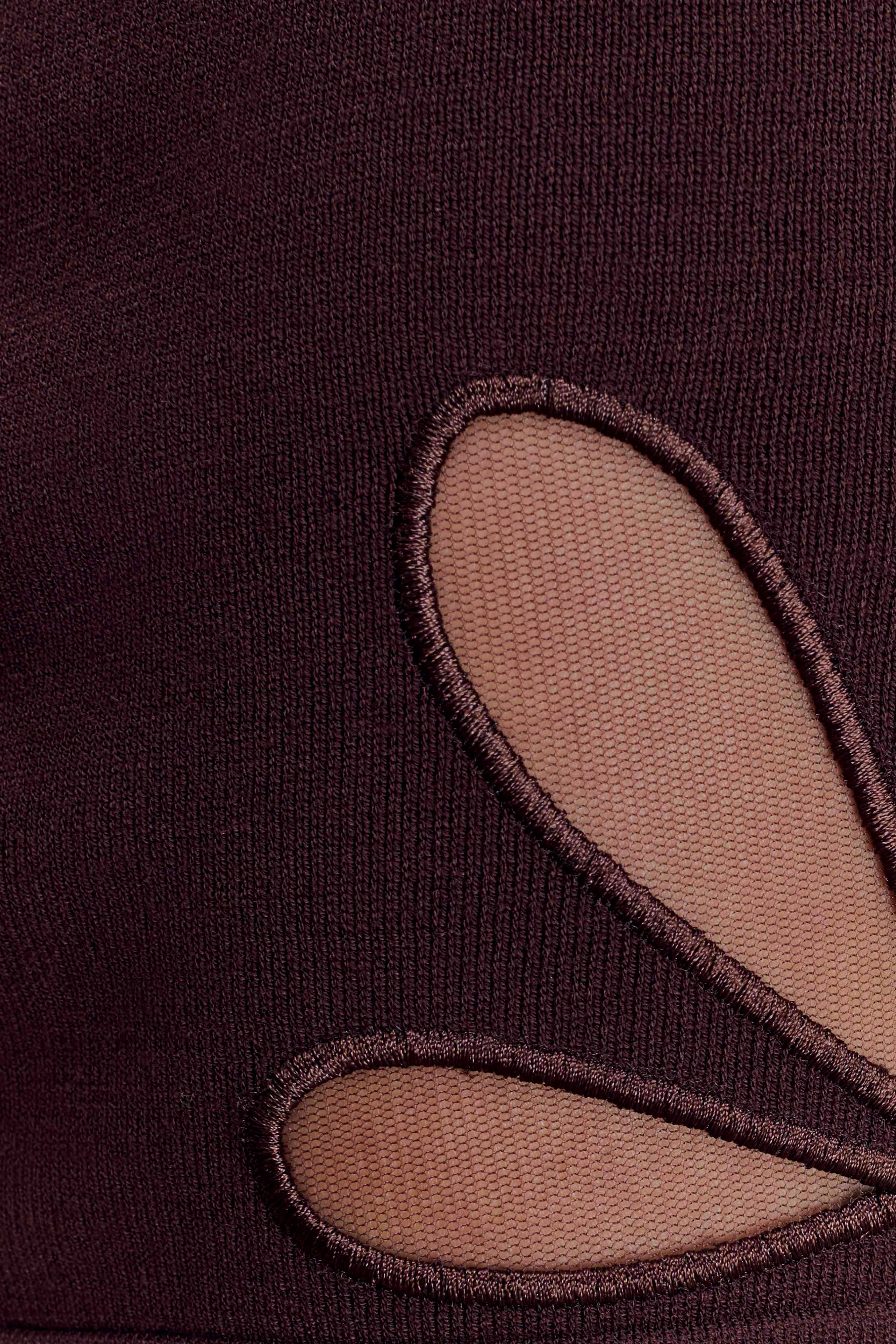Brock Knit Cut Out Mini Skirt - Dark Chocolate - Image 6