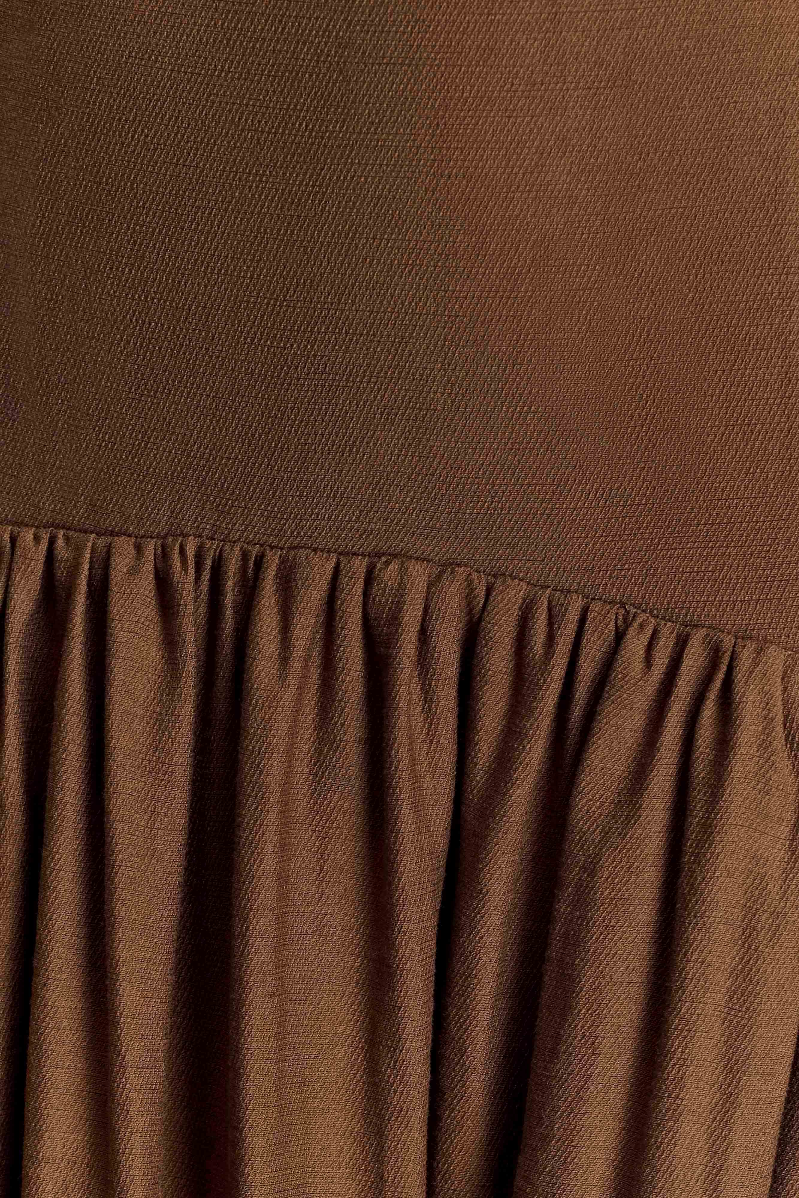 Darling Linen Maxi Dress - Chocolate - Image 6