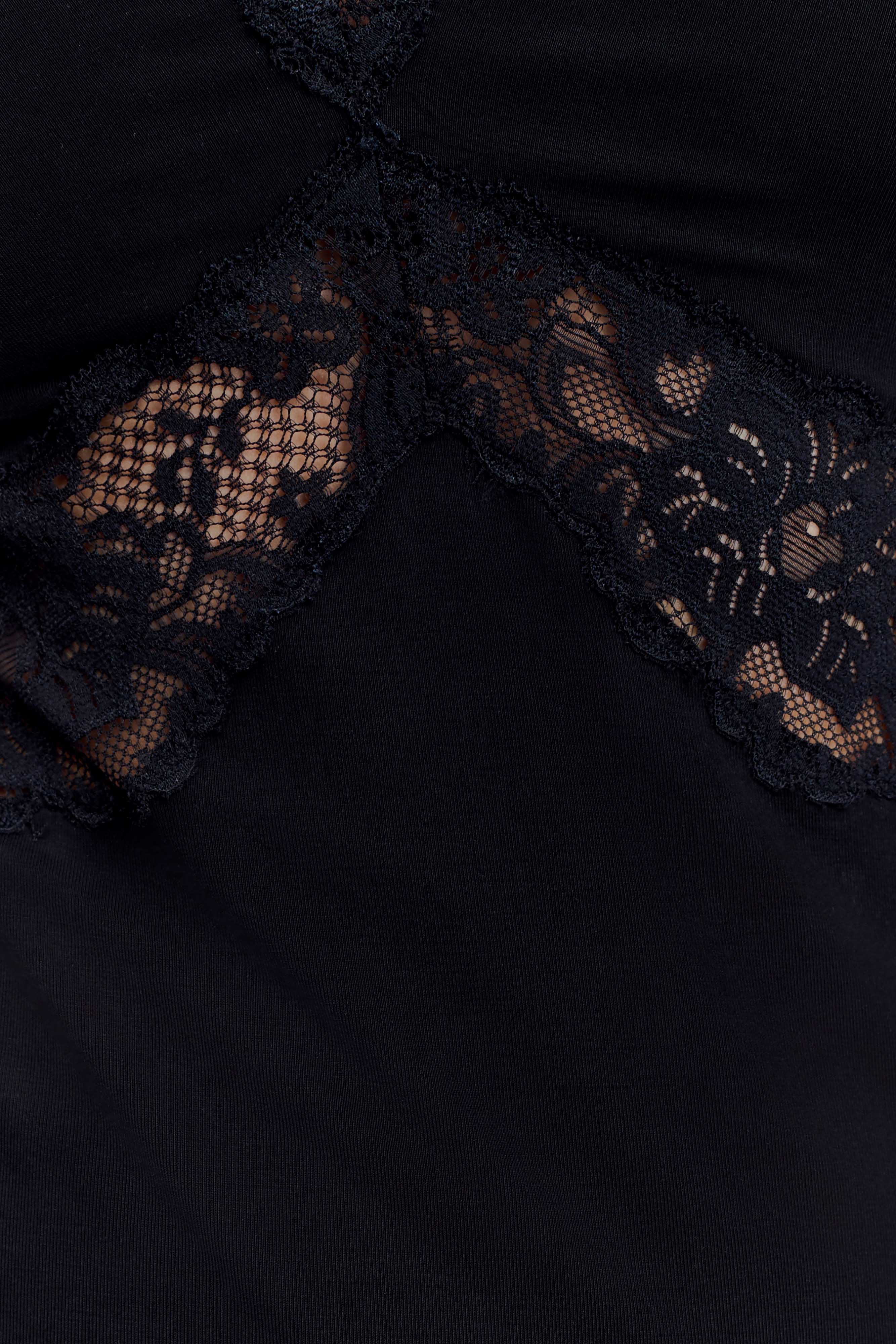 Electra Slinky Lace Maxi Dress - Black - Image 4